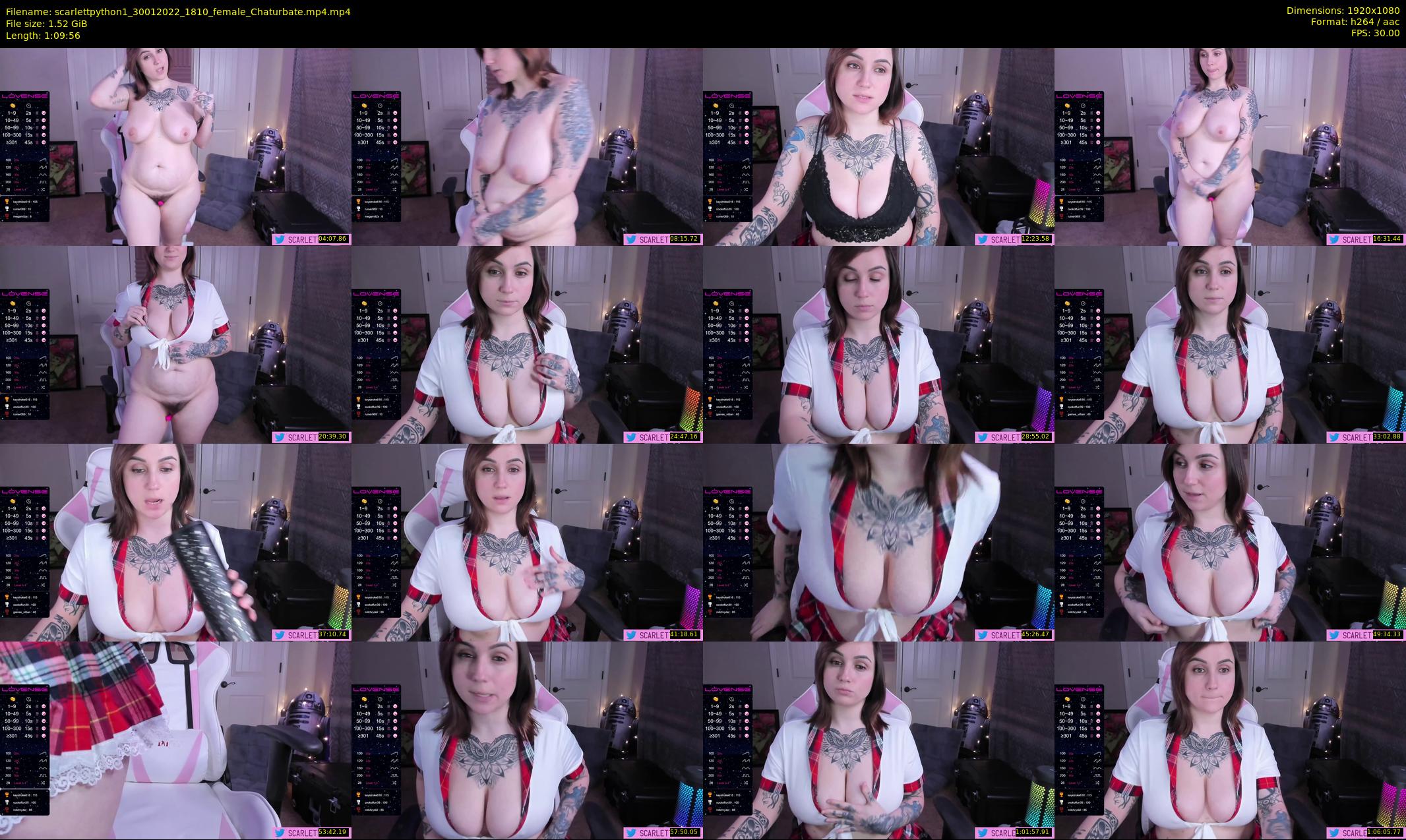 scarlettpython1 — 70 minute Chaturbate female cam show recording, 1080p, Jan 30, 2022
