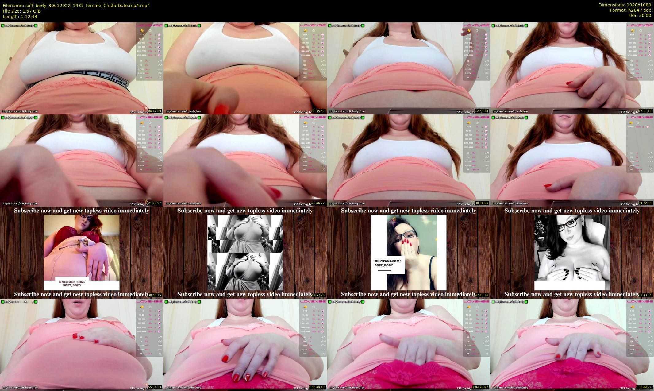 soft_body — 73 minute Chaturbate female cam show recording, 1080p, Jan 30, 2022