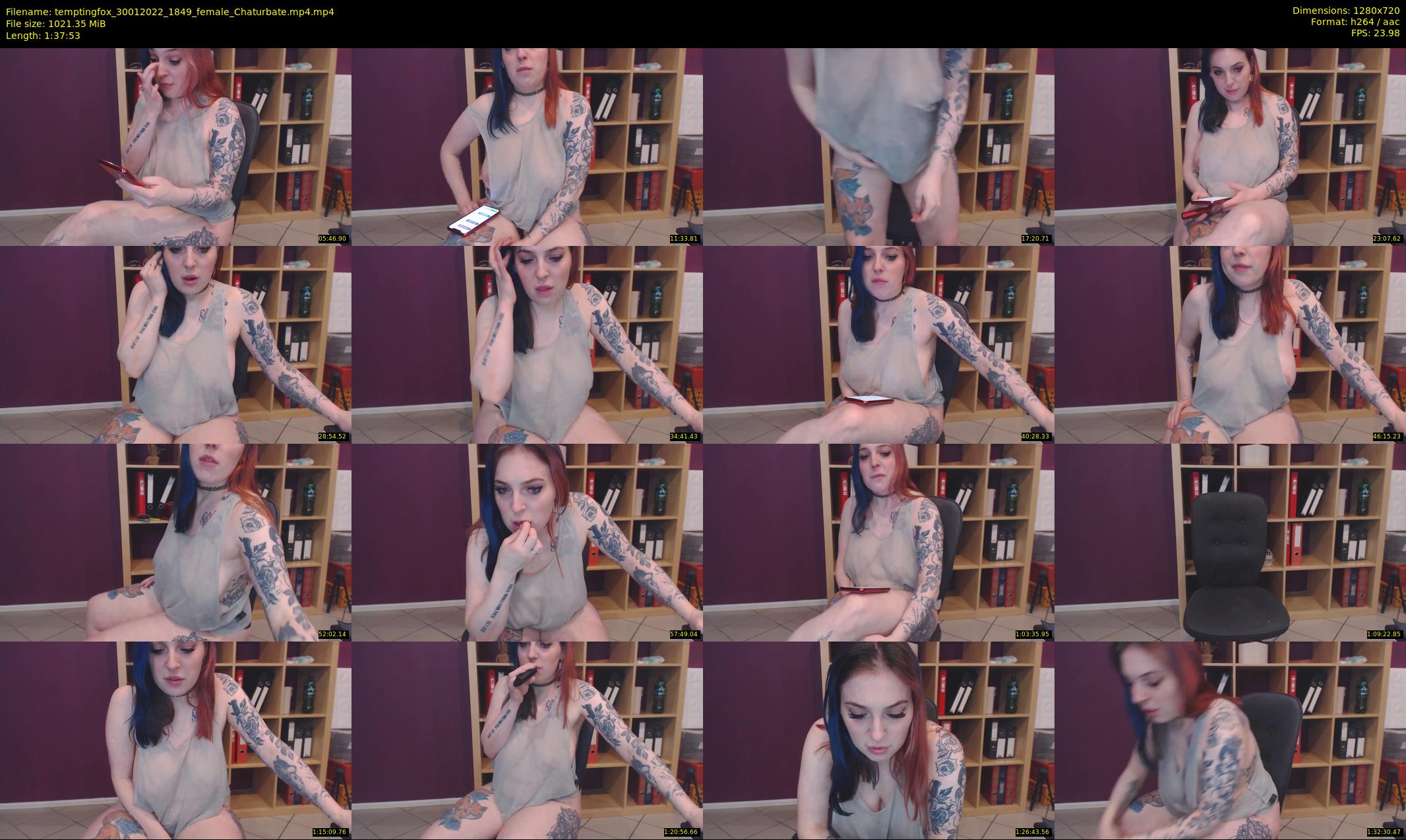 temptingfox — 98 minute Chaturbate female cam show recording, 720p, Jan 30, 2022