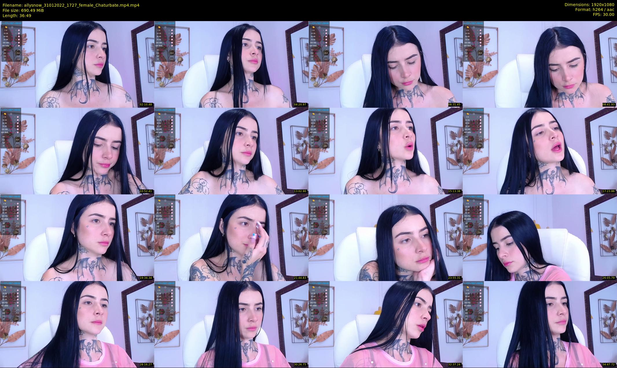 allysnow — 37 minute Chaturbate female cam show recording, 1080p, Jan 31, 2022