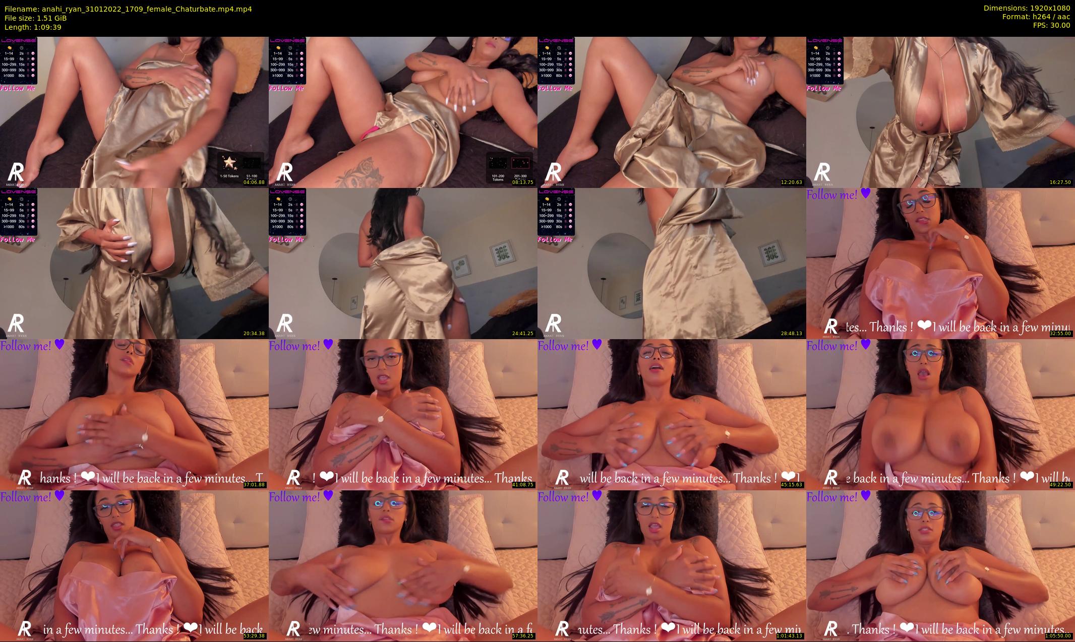 anahi_ryan — 70 minute Chaturbate female cam show recording, 1080p, Jan 31, 2022