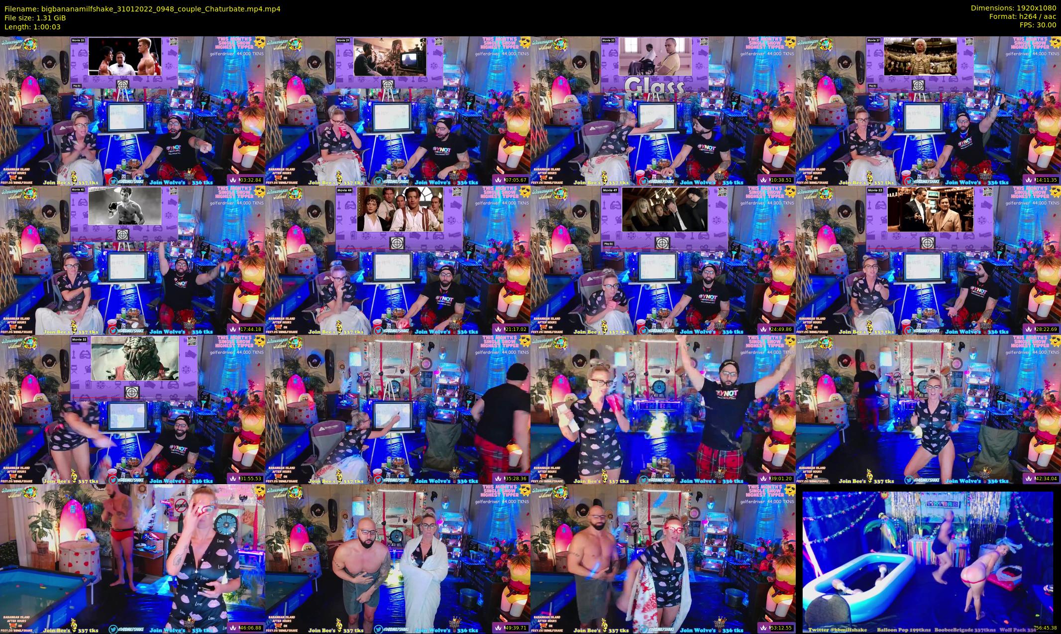 bigbananamilfshake — 61 minute Chaturbate couple cam show recording, 1080p, Jan 31, 2022