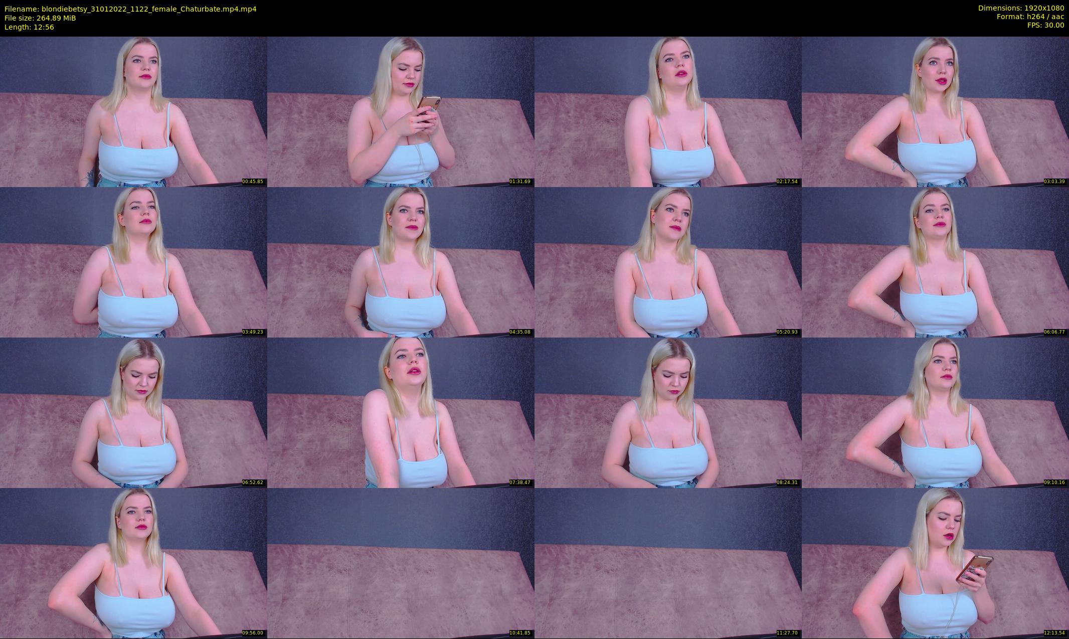 blondiebetsy — 13 minute Chaturbate female cam show recording, 1080p, Jan 31, 2022