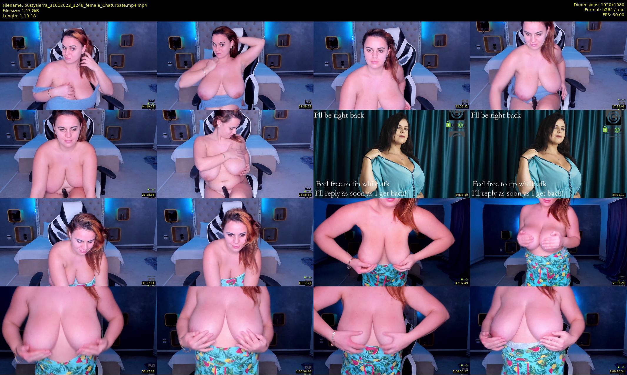 bustysierra — 74 minute Chaturbate female cam show recording, 1080p, Jan 31, 2022