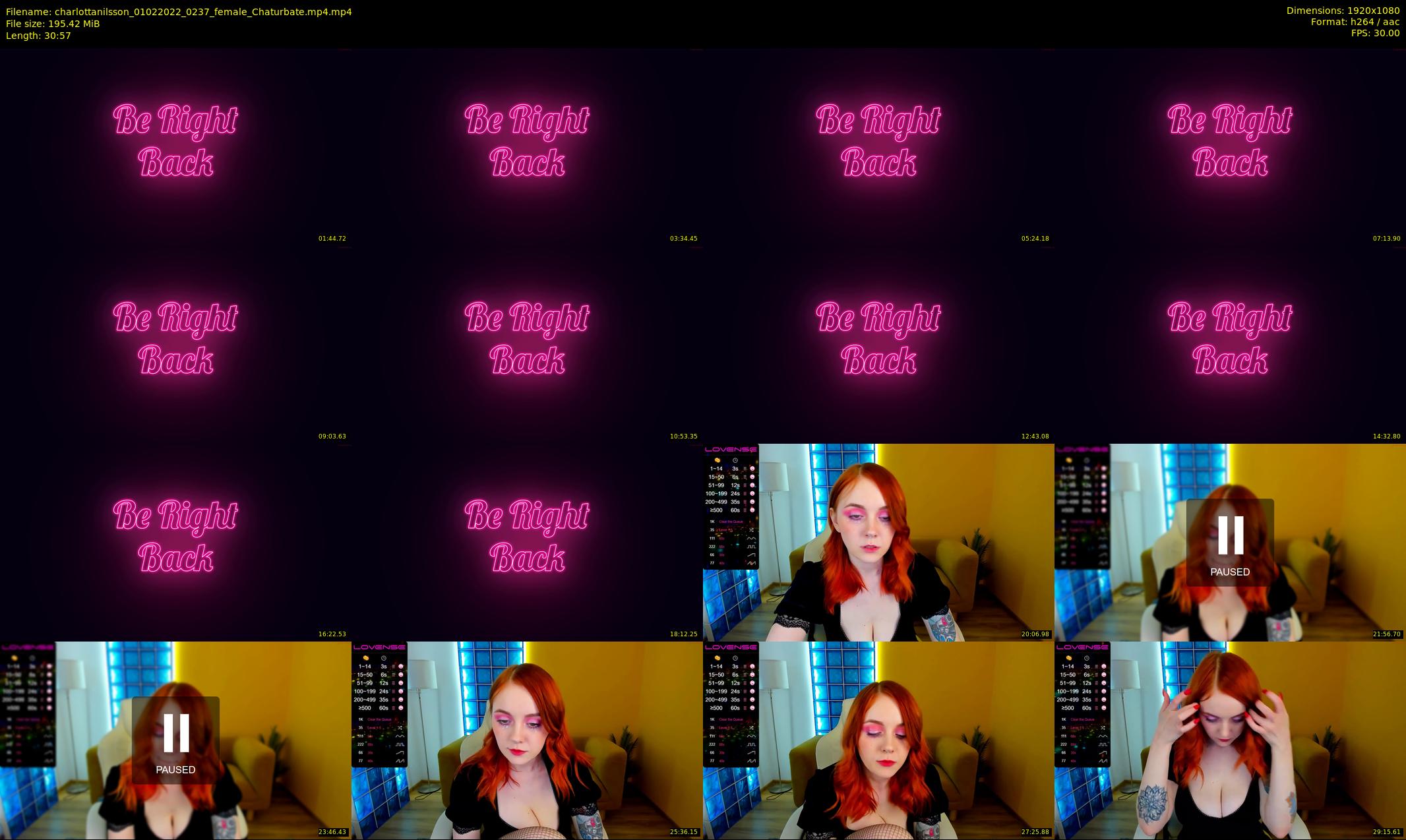 charlottanilsson — 31 minute Chaturbate female cam show recording, 1080p, Feb 1, 2022