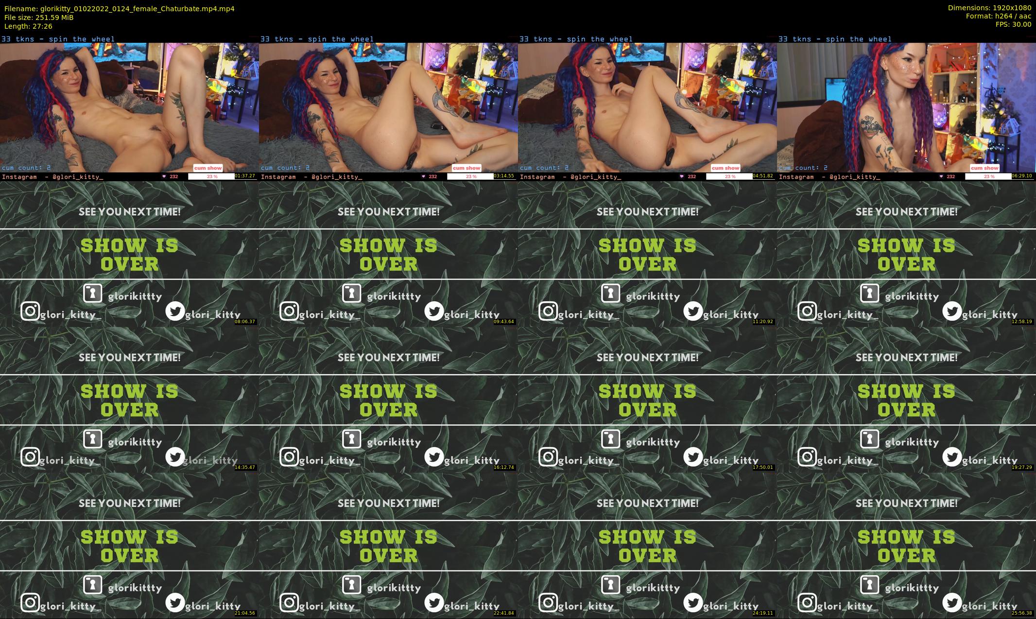 glorikitty — 28 minute Chaturbate female cam show recording, 1080p, Feb 1, 2022