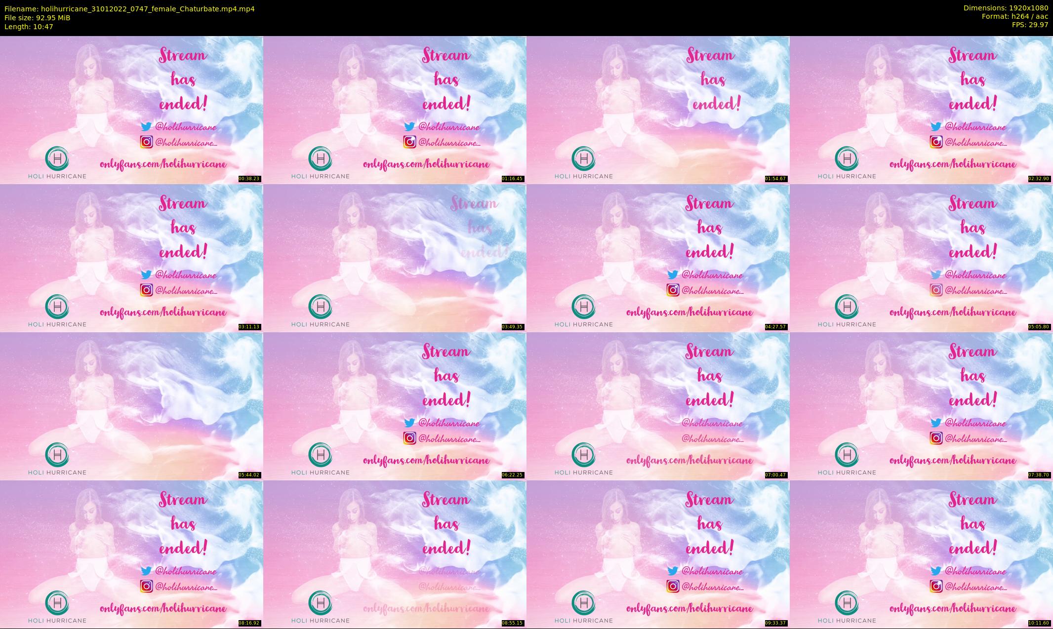 holihurricane — 11 minute Chaturbate female cam show recording, 1080p, Jan 31, 2022