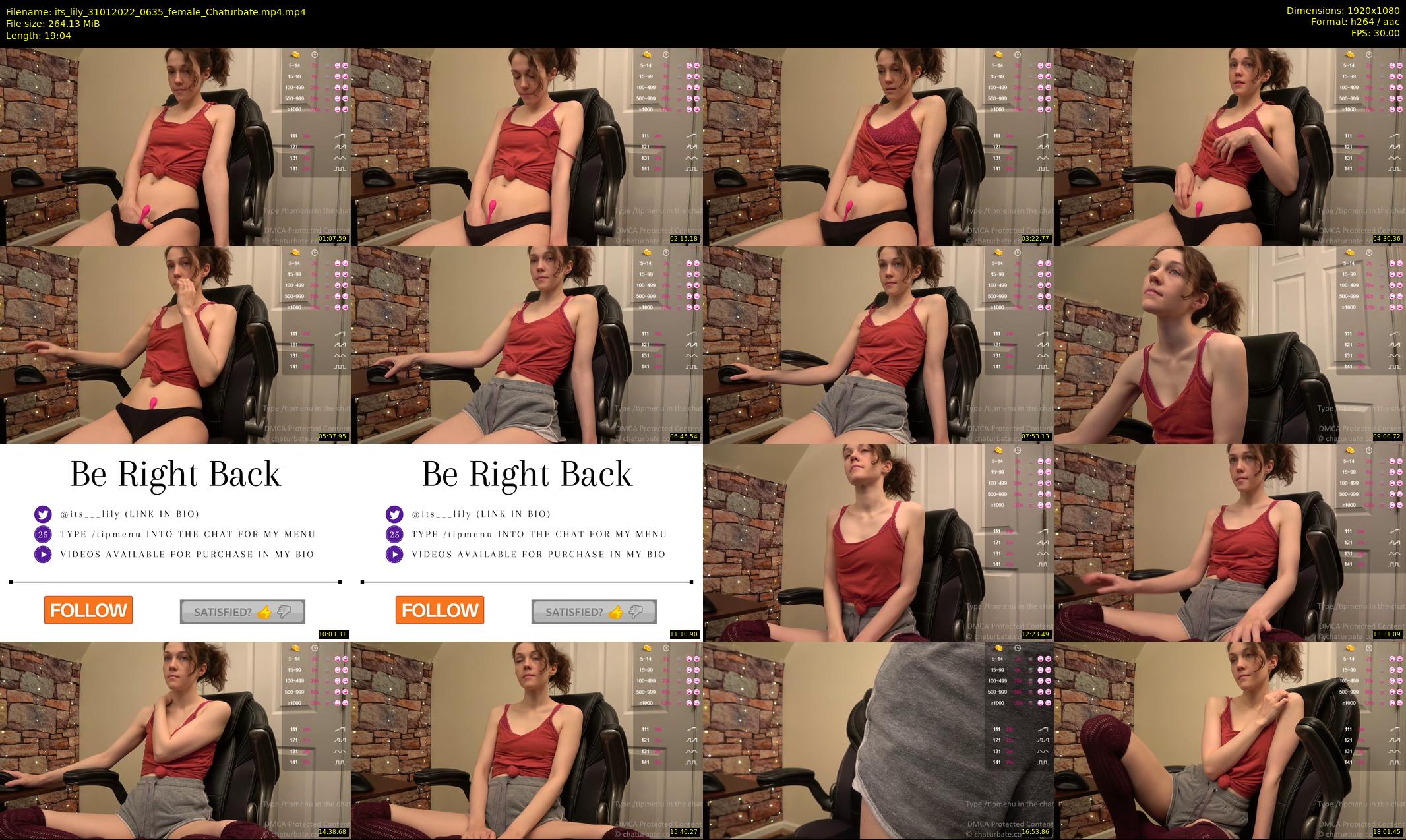its_lily — 20 minute Chaturbate female cam show recording, 1080p, Jan 31, 2022