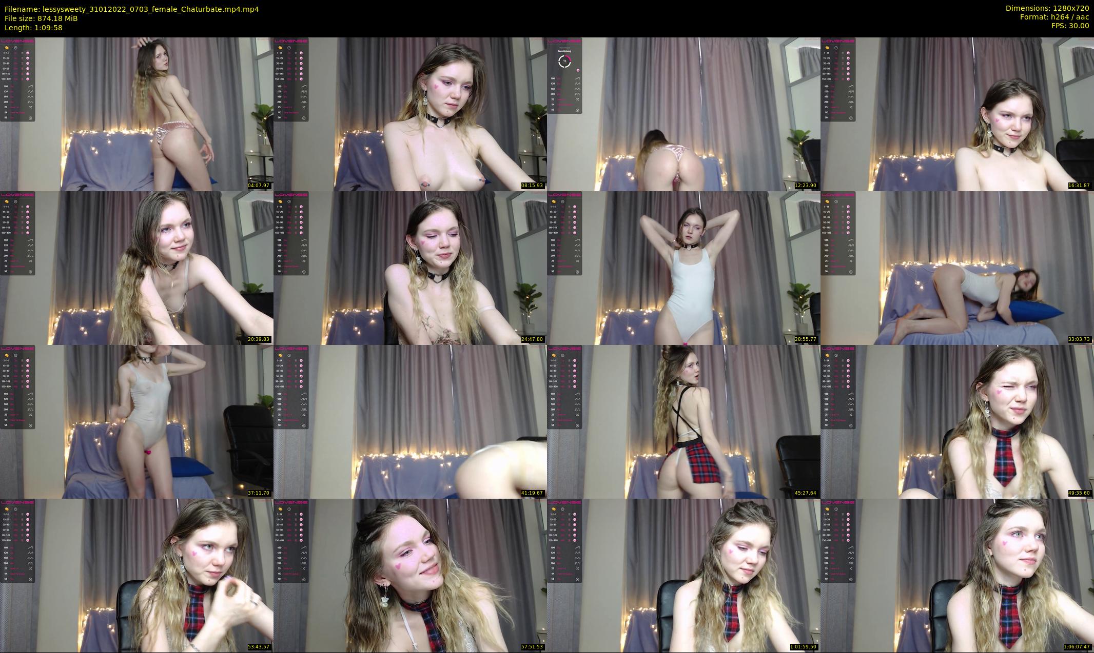 lessysweety — 70 minute Chaturbate female cam show recording, 720p, Jan 31, 2022