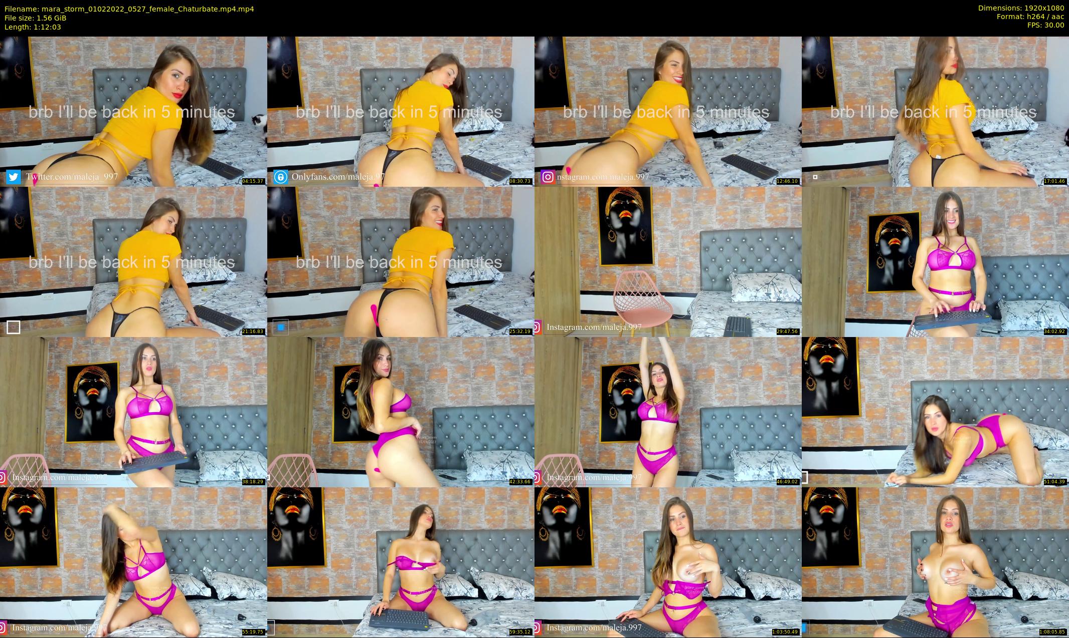 mara_storm — 73 minute Chaturbate female cam show recording, 1080p, Feb 1, 2022