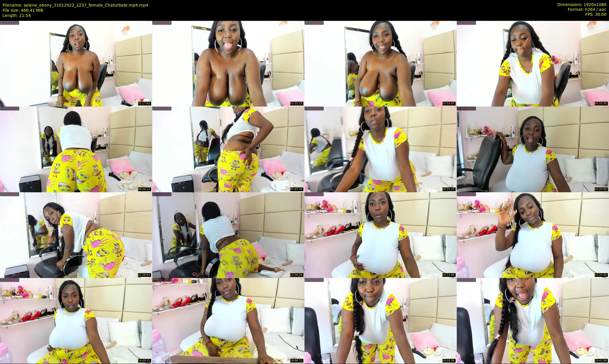 selene_ebony — 22 minute Chaturbate female cam show recording, 1080p, Jan 31, 2022