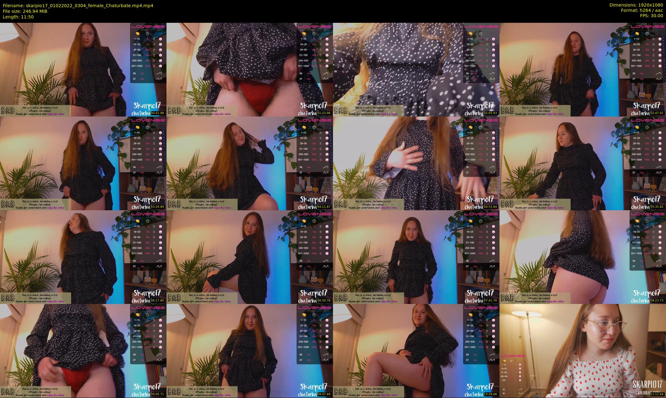 skarpio17 — 12 minute Chaturbate female cam show recording, 1080p, Feb 1, 2022