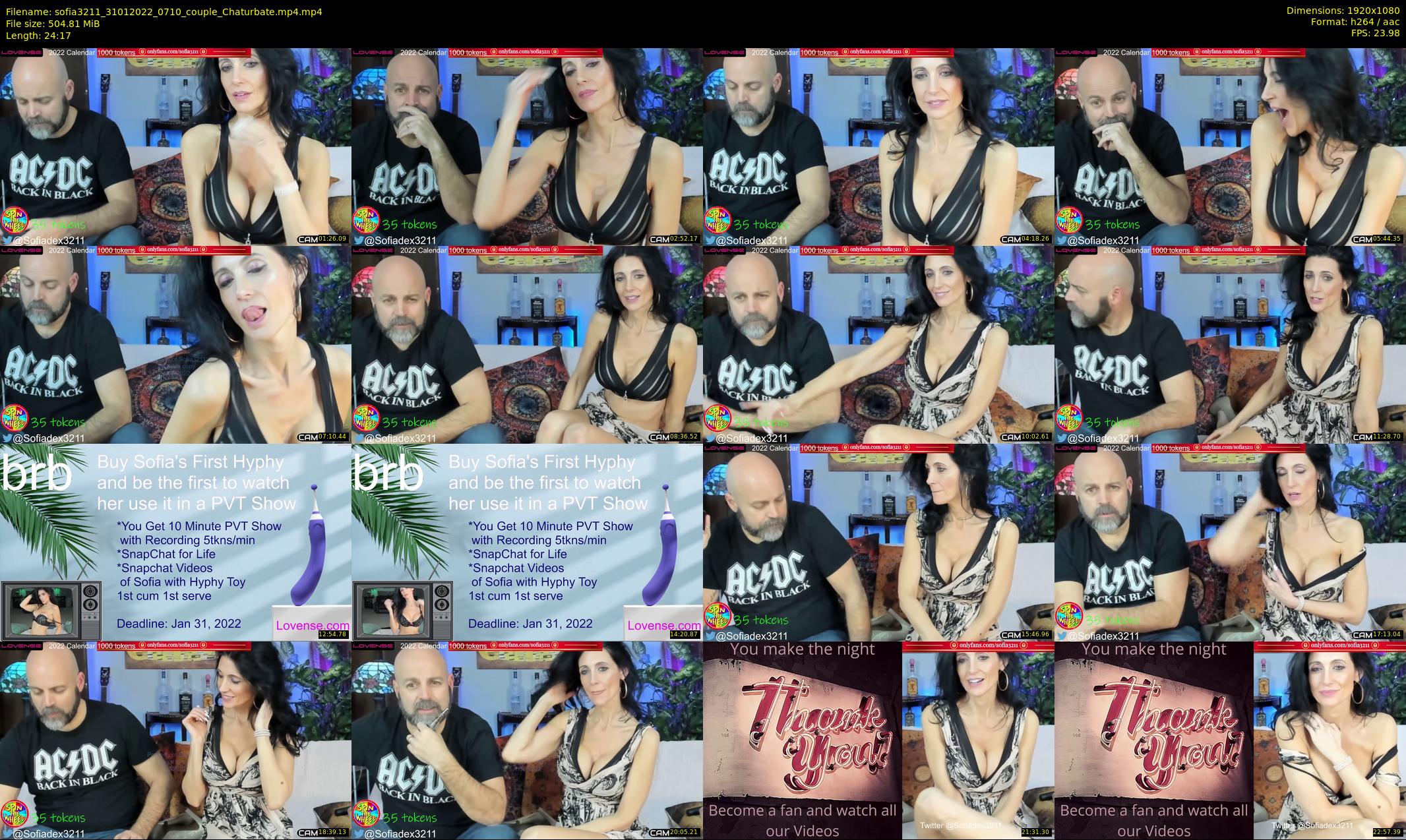 sofia3211 — 25 minute Chaturbate couple cam show recording, 1080p, Jan 31, 2022
