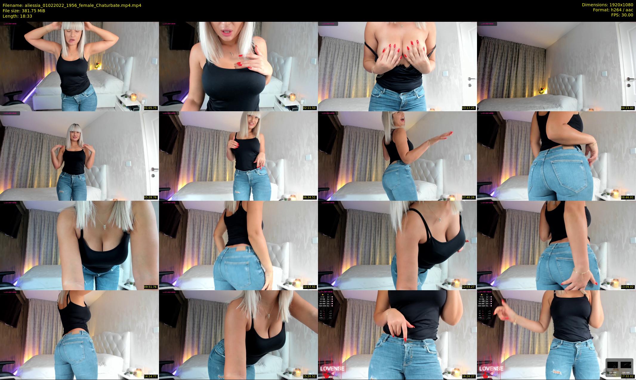 aliessia — 19 minute Chaturbate female cam show recording, 1080p, Feb 1, 2022
