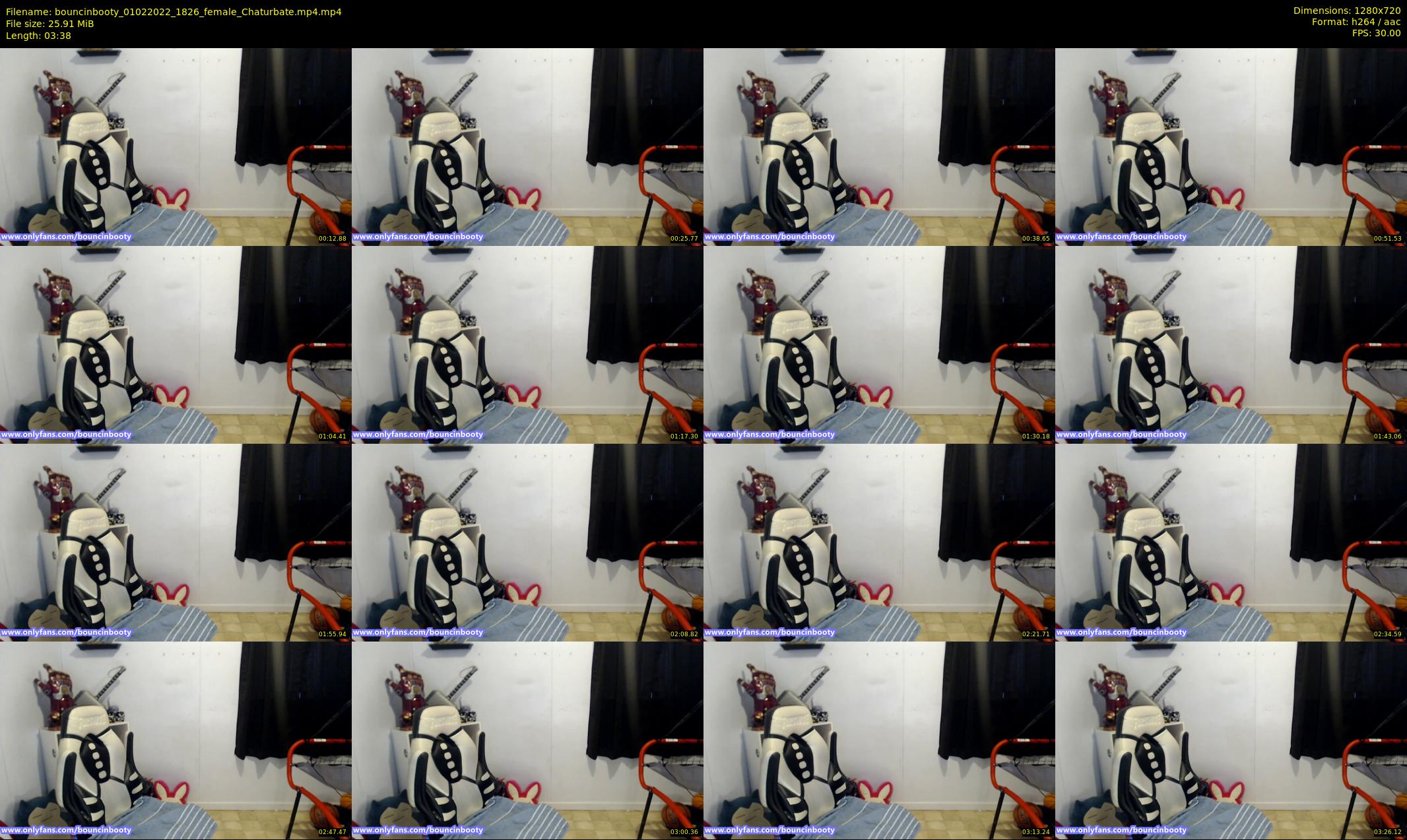 bouncinbooty — 4 minute Chaturbate female cam show recording, 720p, Feb 1, 2022