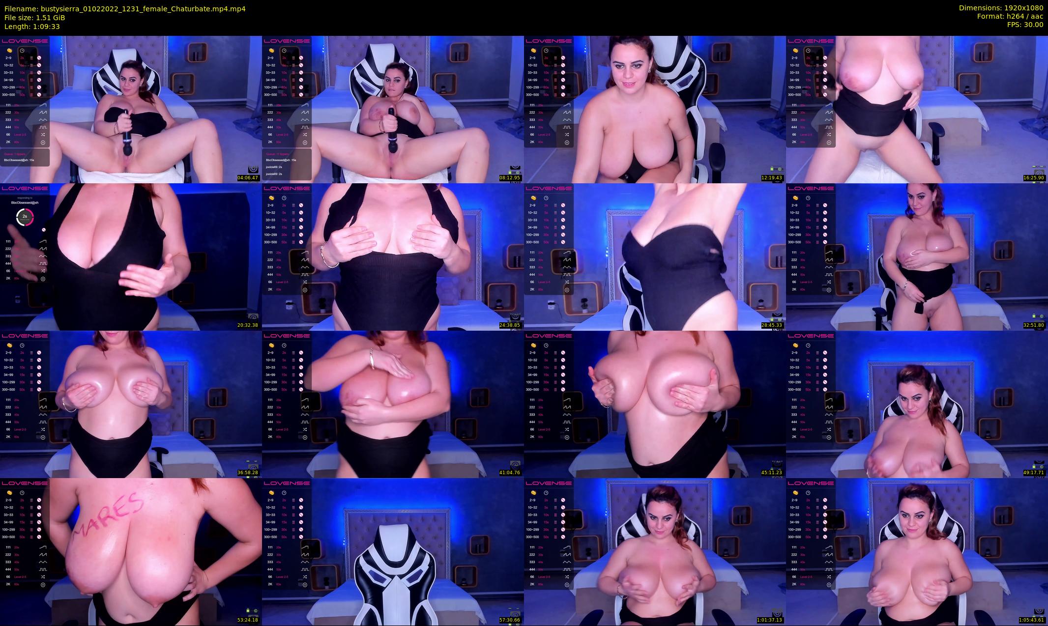 bustysierra — 70 minute Chaturbate female cam show recording, 1080p, Feb 1, 2022