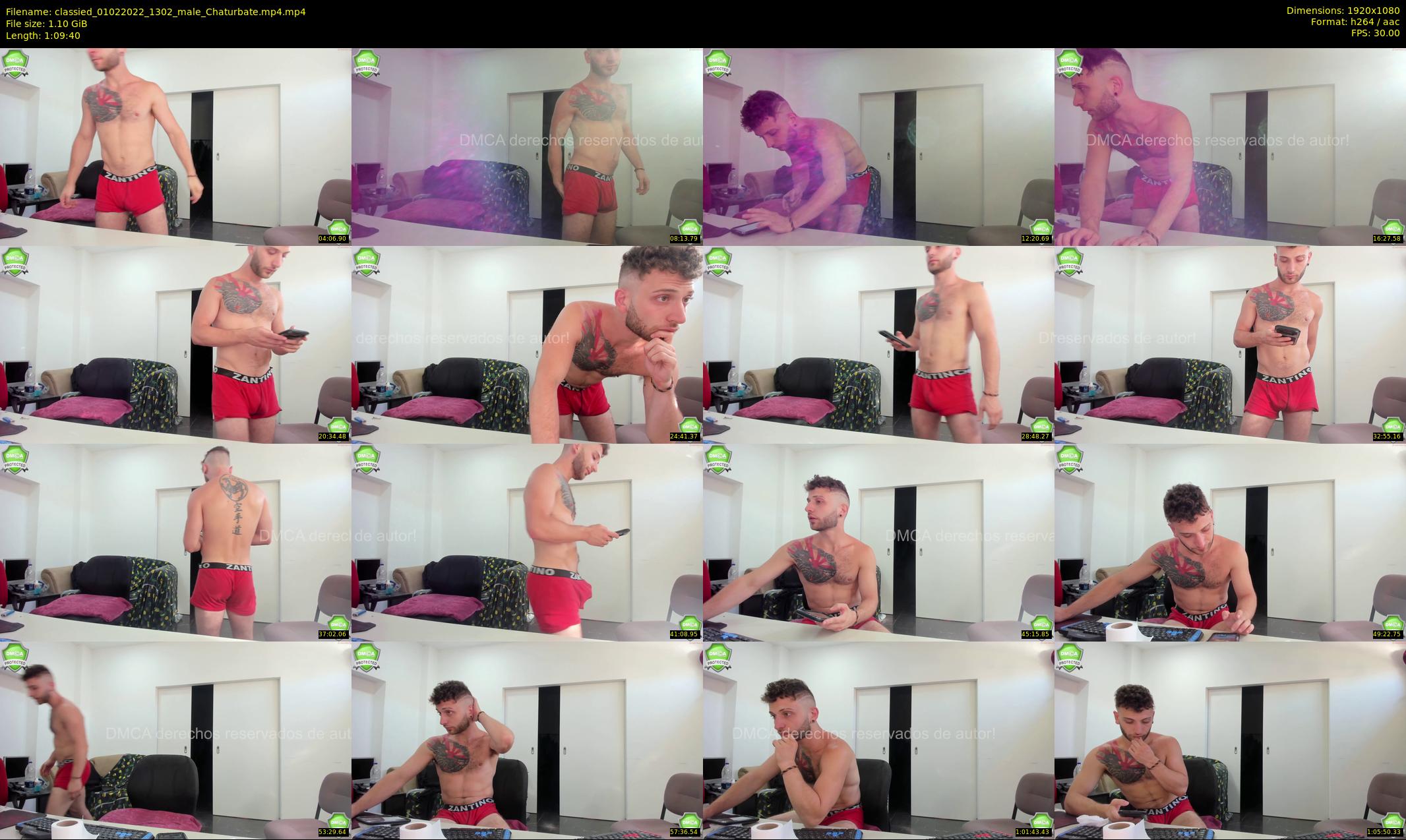 classied — 70 minute Chaturbate male cam show recording, 1080p, Feb 1, 2022