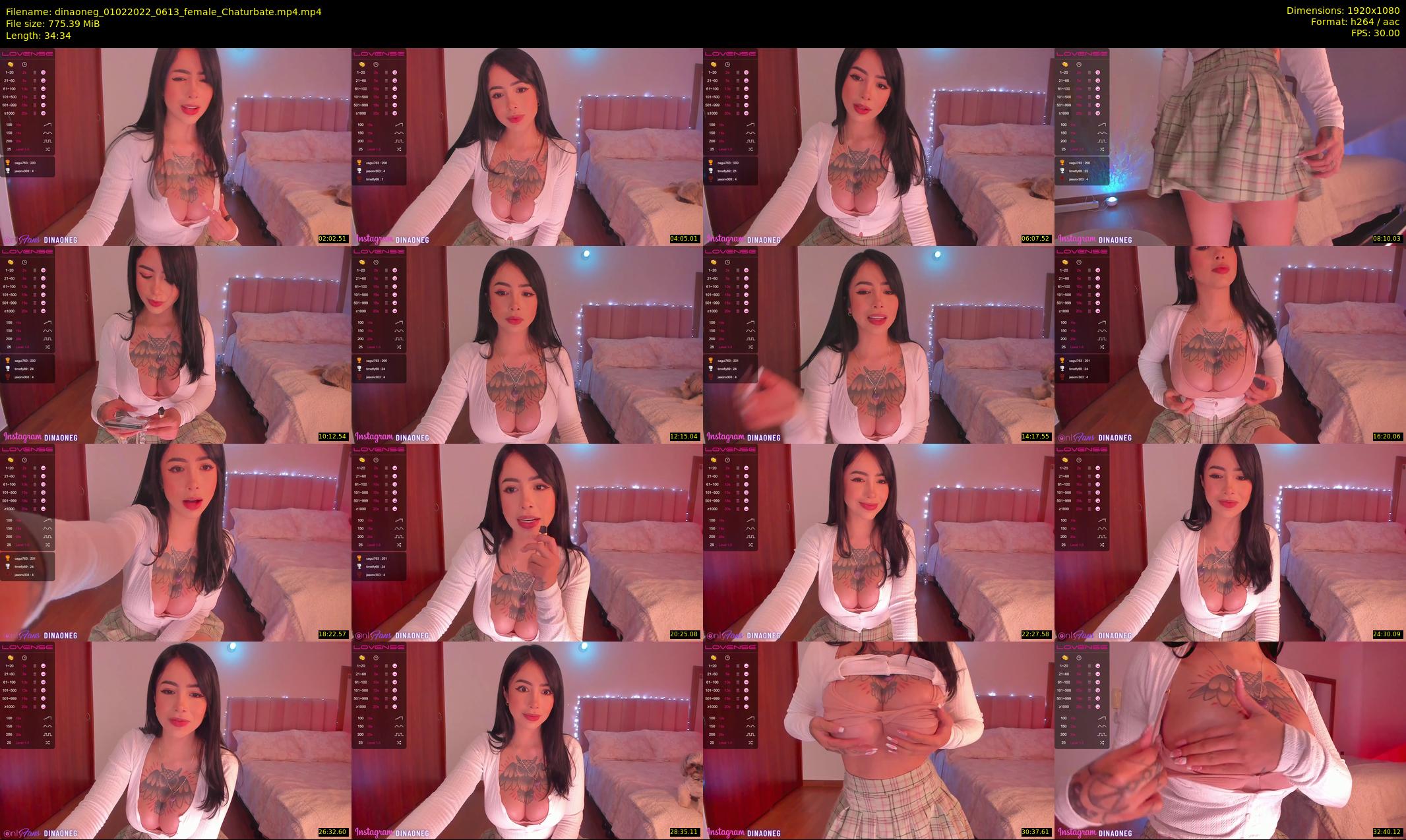 dinaoneg — 35 minute Chaturbate female cam show recording, 1080p, Feb 1, 2022