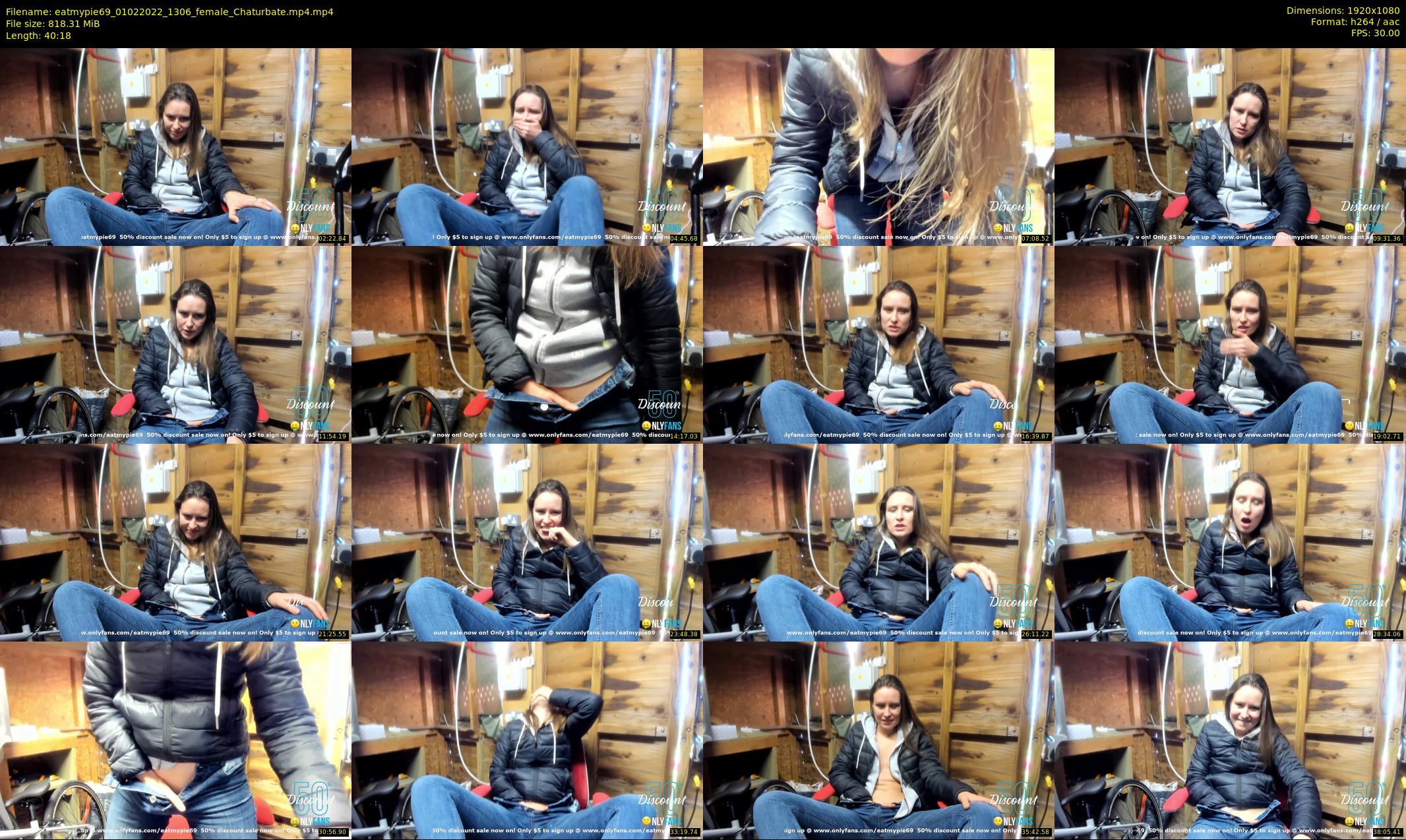 eatmypie69 — 41 minute Chaturbate female cam show recording, 1080p, Feb 1, 2022
