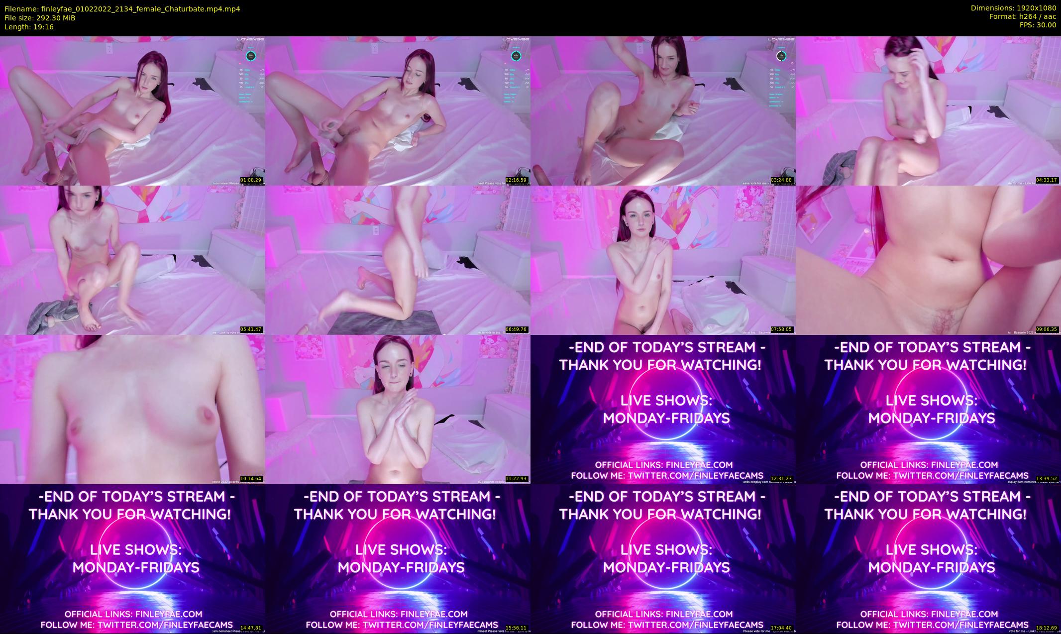 finleyfae — 20 minute Chaturbate female cam show recording, 1080p, Feb 1, 2022