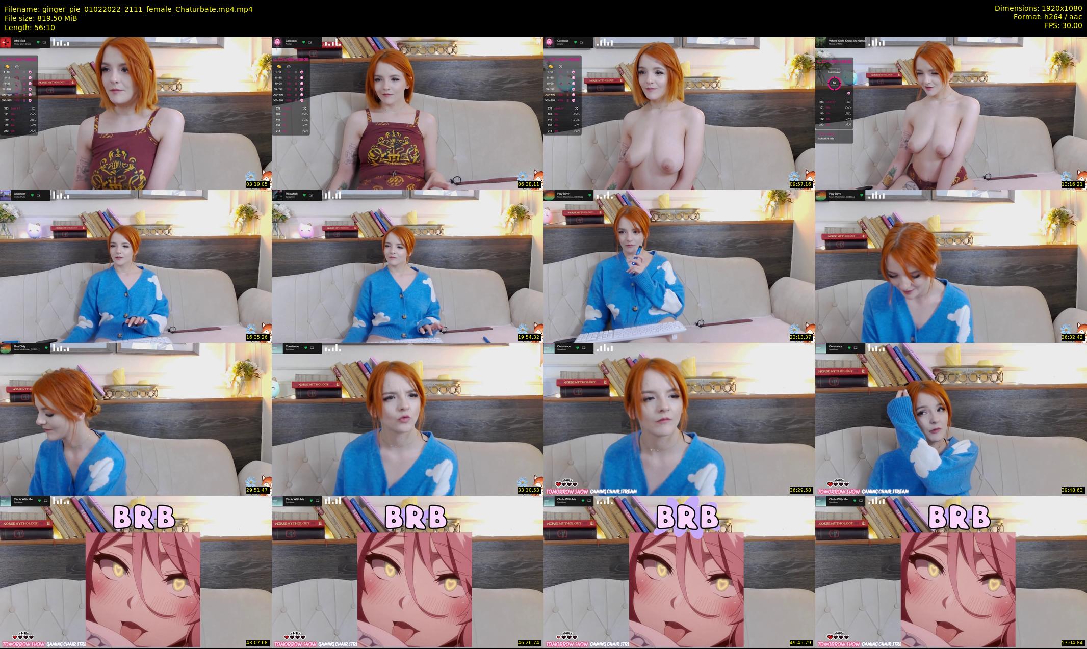 ginger_pie — 57 minute Chaturbate female cam show recording, 1080p, Feb 1, 2022