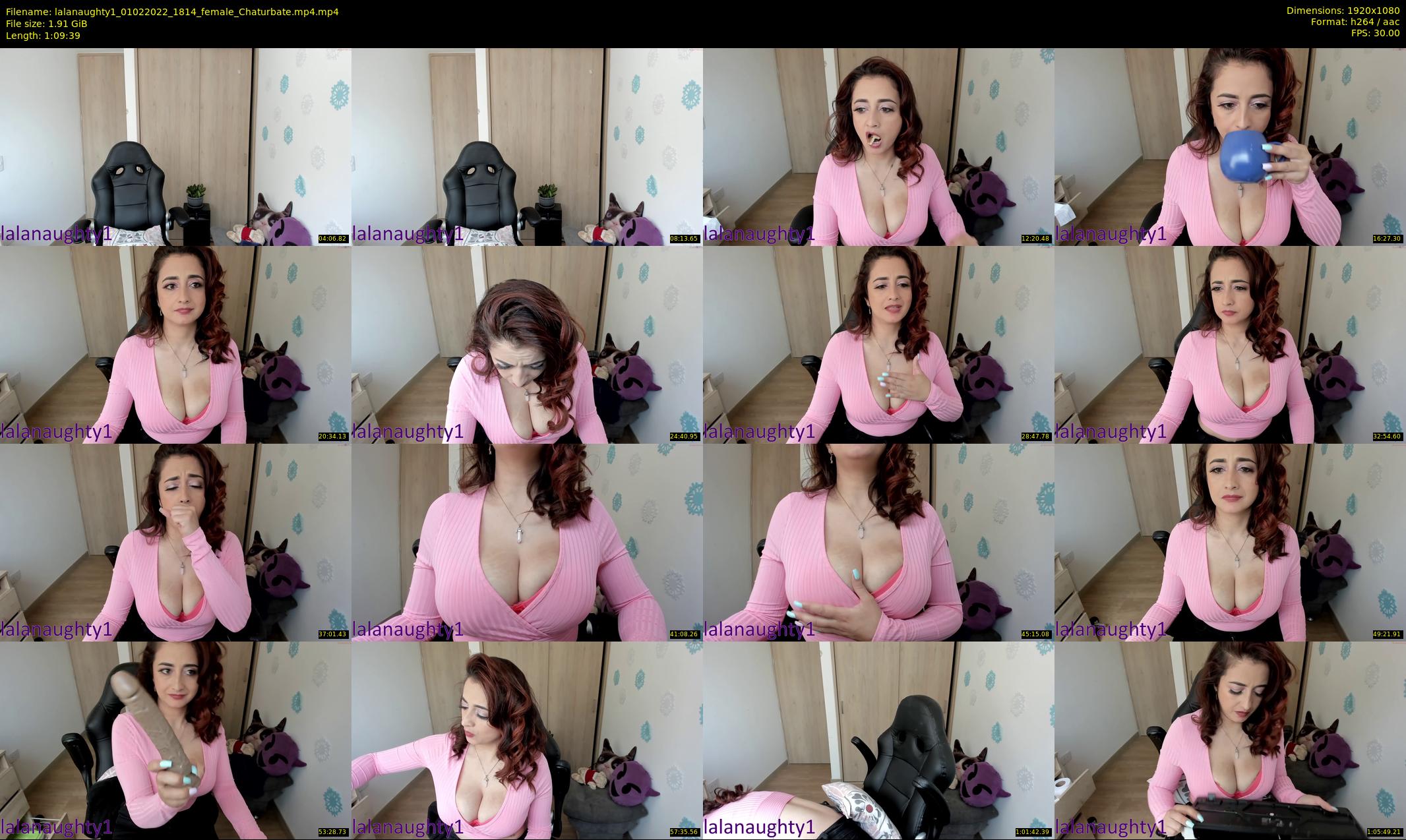 lalanaughty1 — 70 minute Chaturbate female cam show recording, 1080p, Feb 1, 2022