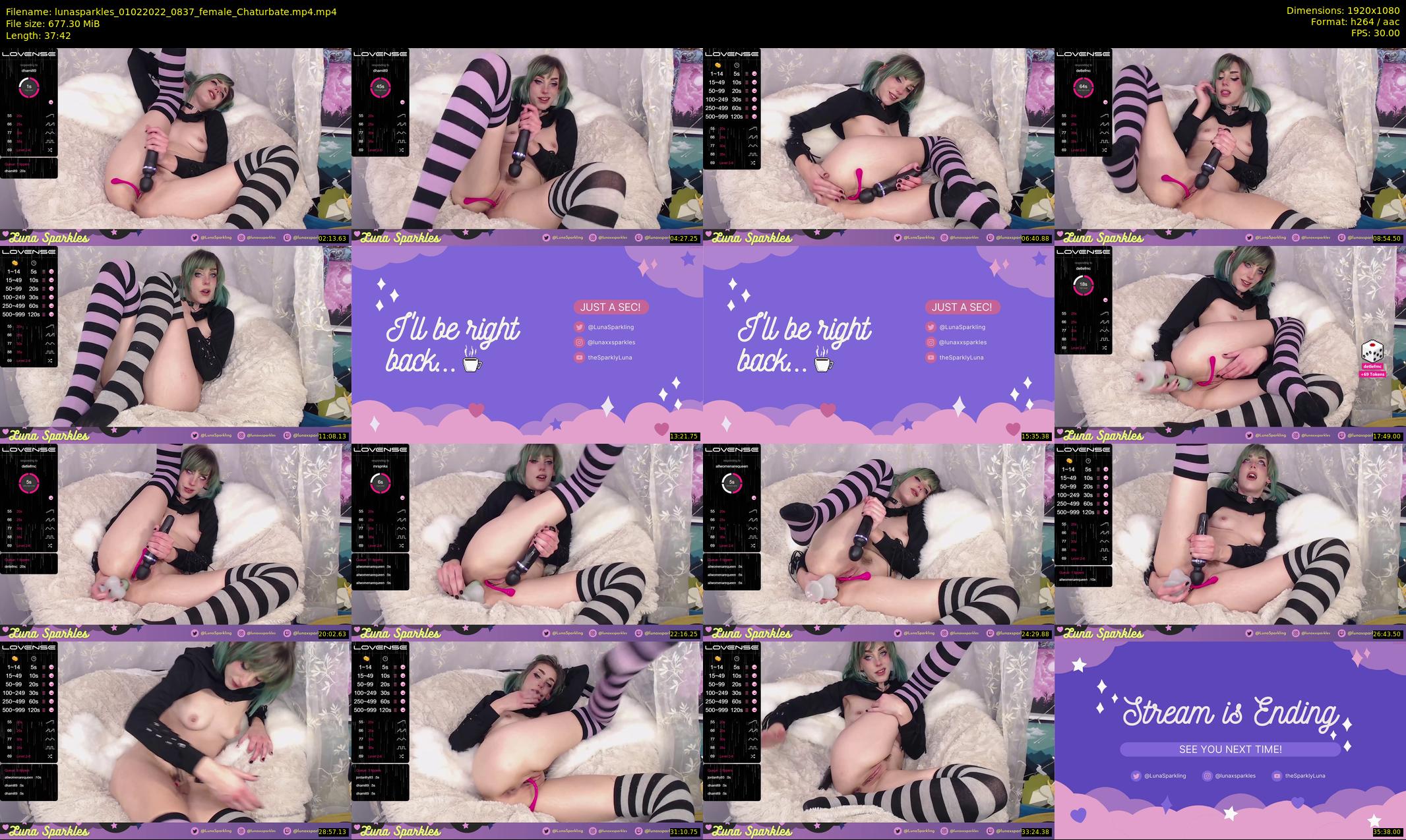 lunasparkles — 38 minute Chaturbate female cam show recording, 1080p, Feb 1, 2022