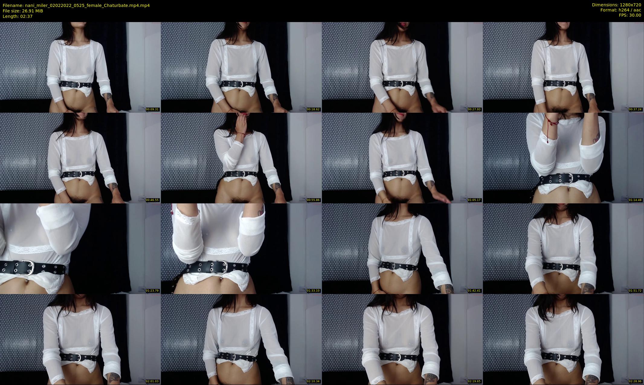 nani_miler — 3 minute Chaturbate female cam show recording, 720p, Feb 2, 2022