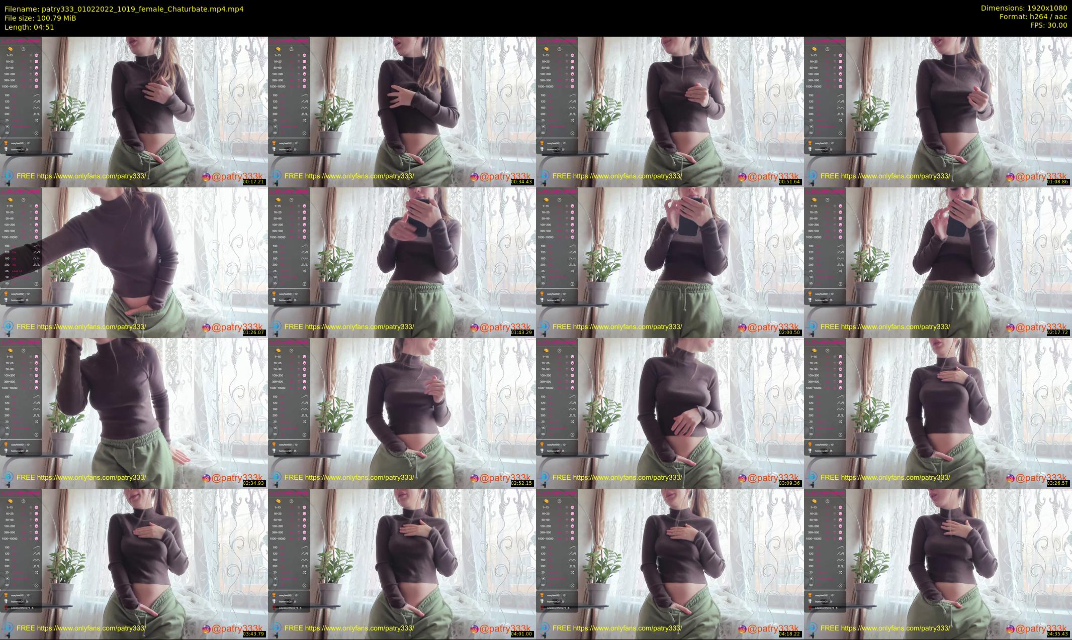 patry333 — 5 minute Chaturbate female cam show recording, 1080p, Feb 1, 2022