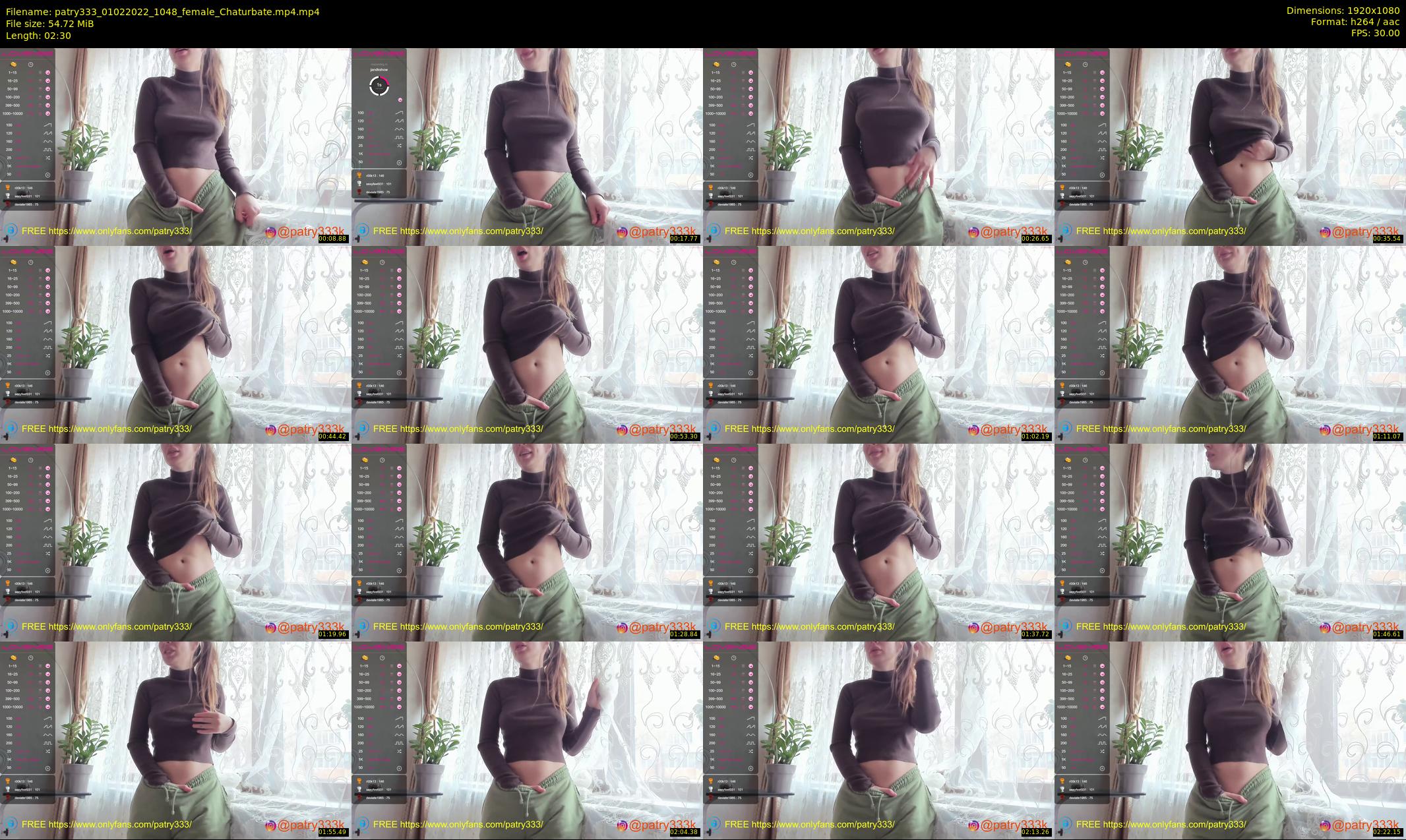 patry333 — 3 minute Chaturbate female cam show recording, 1080p, Feb 1, 2022