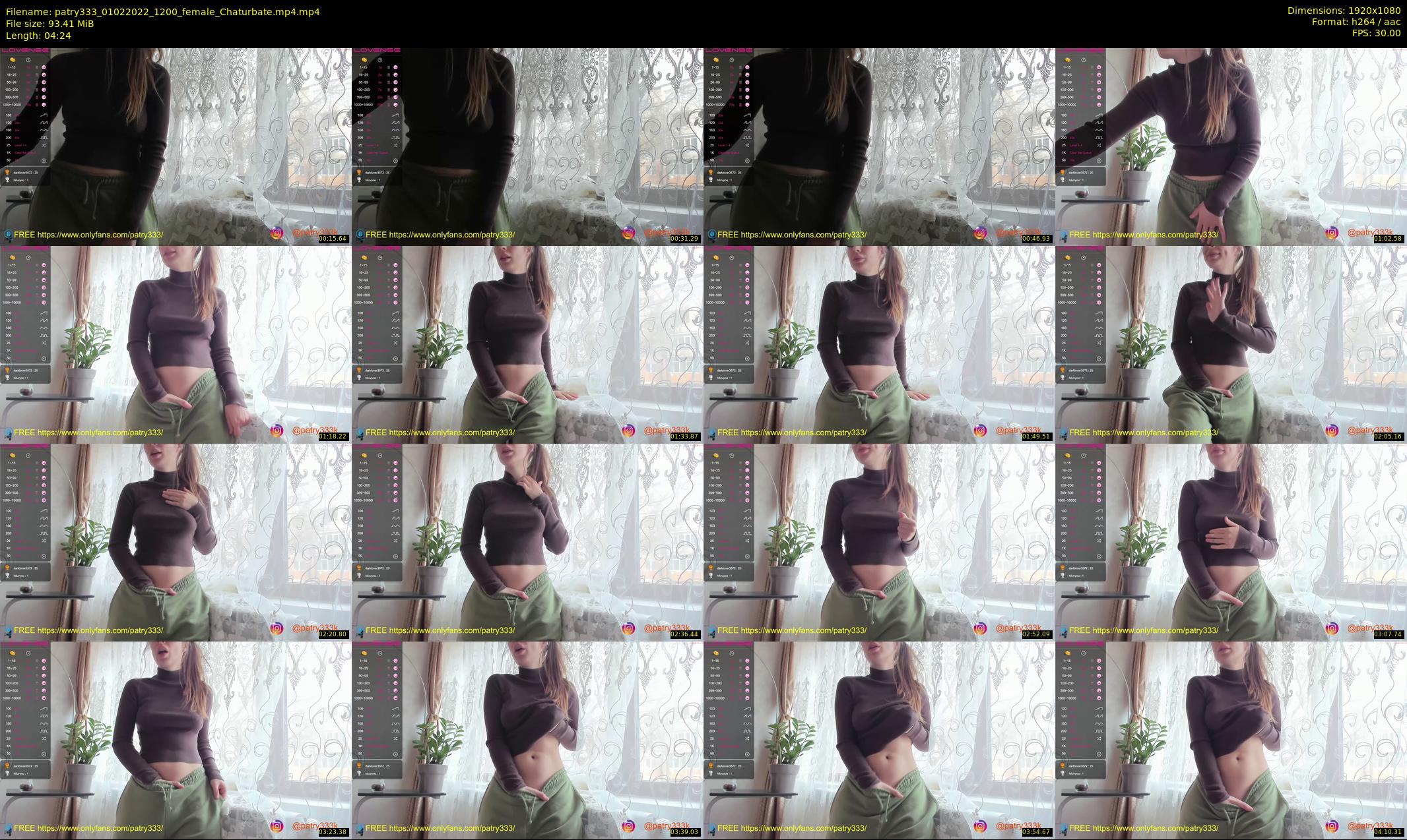 patry333 — 5 minute Chaturbate female cam show recording, 1080p, Feb 1, 2022