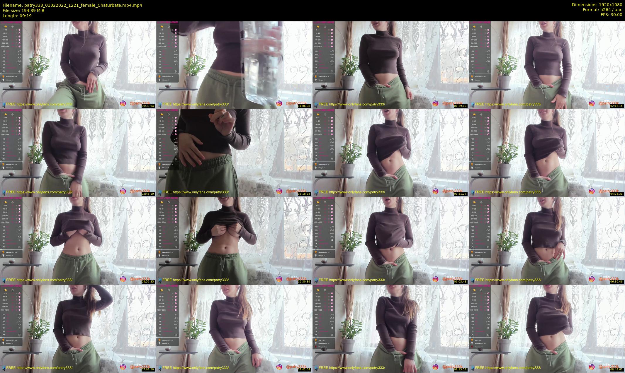 patry333 — 10 minute Chaturbate female cam show recording, 1080p, Feb 1, 2022