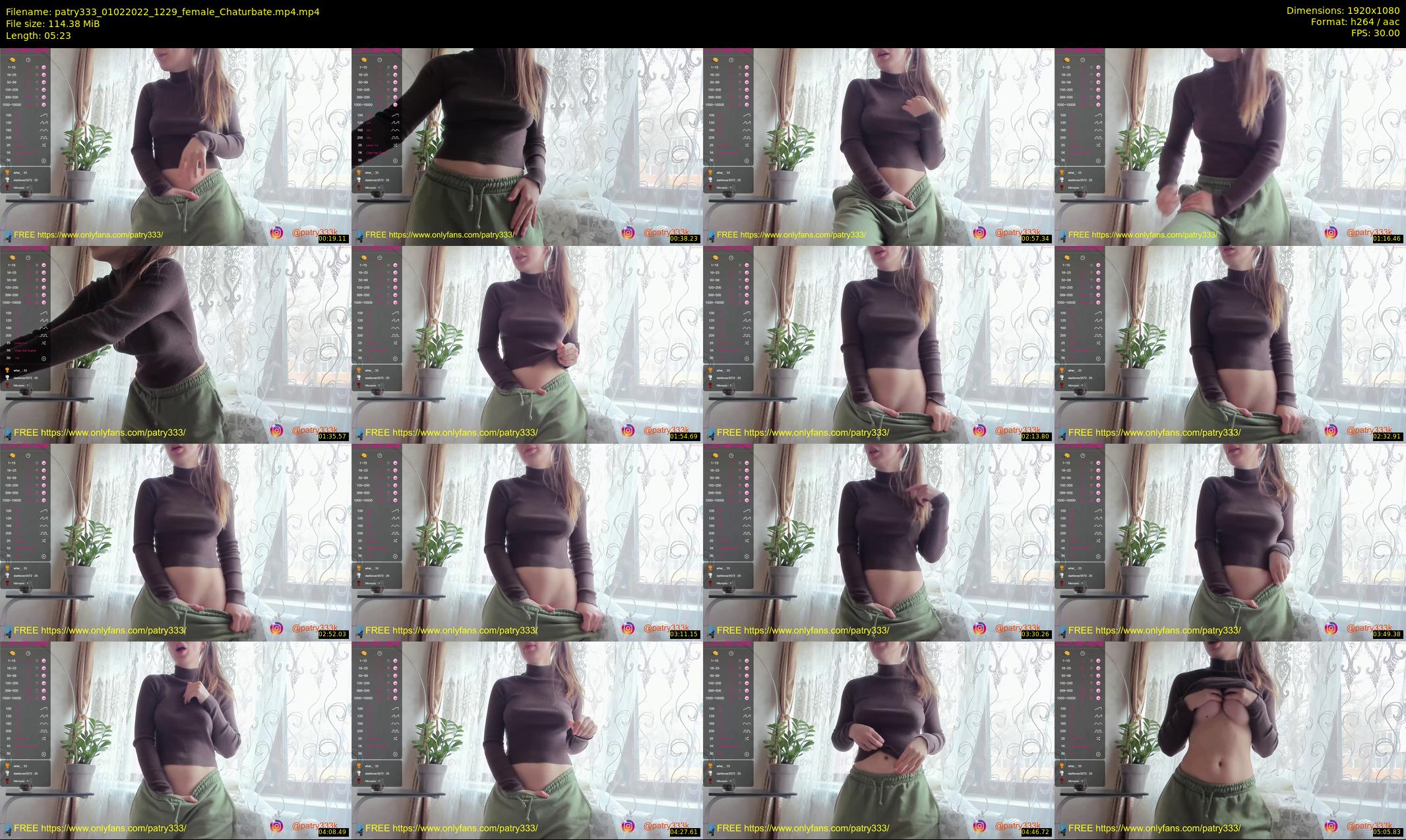 patry333 — 6 minute Chaturbate female cam show recording, 1080p, Feb 1, 2022