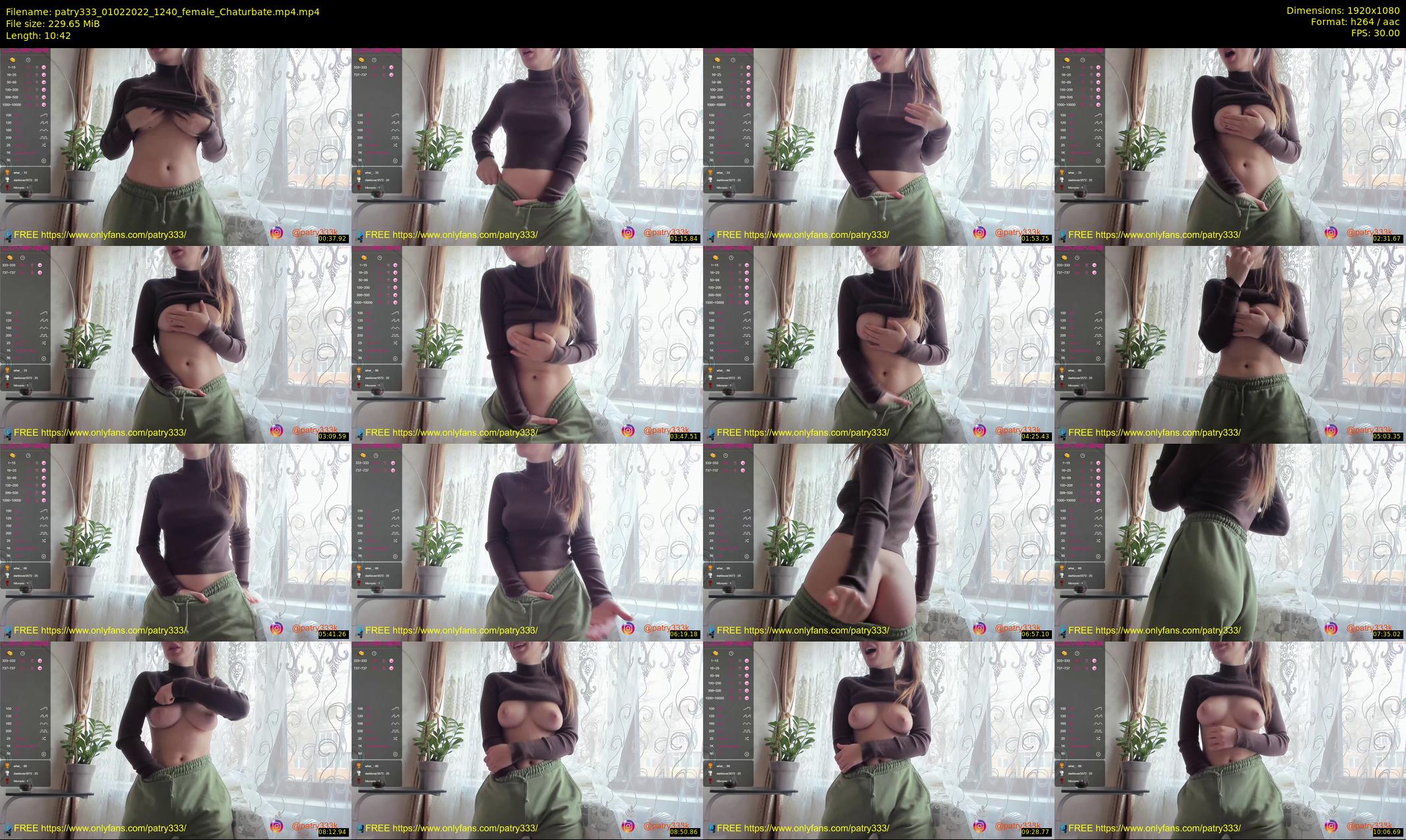 patry333 — 11 minute Chaturbate female cam show recording, 1080p, Feb 1, 2022