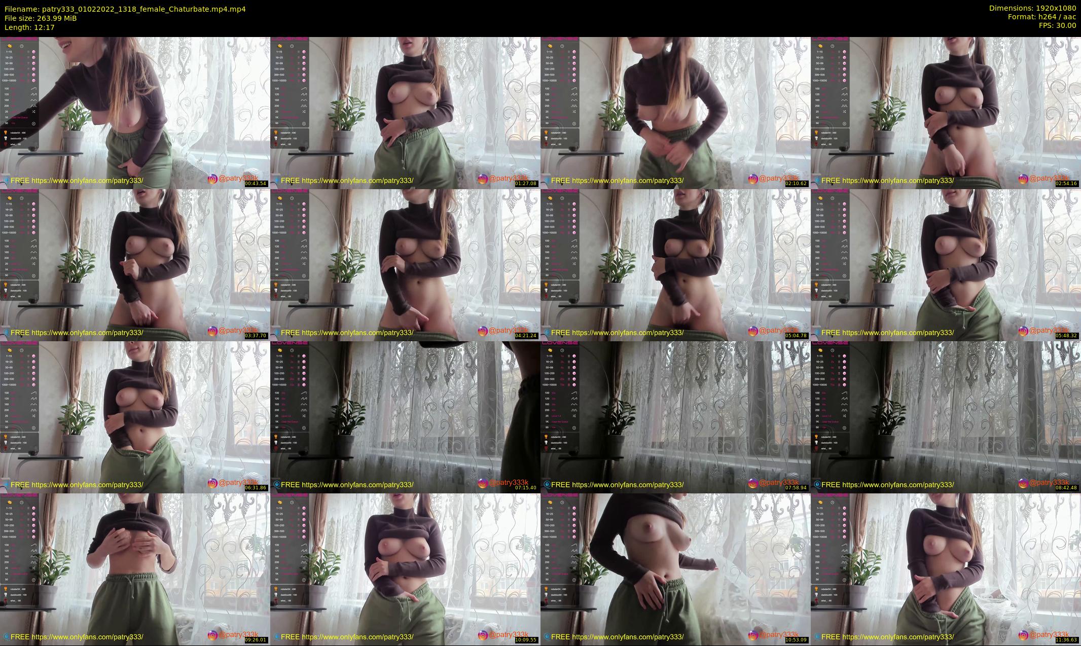 patry333 — 13 minute Chaturbate female cam show recording, 1080p, Feb 1, 2022