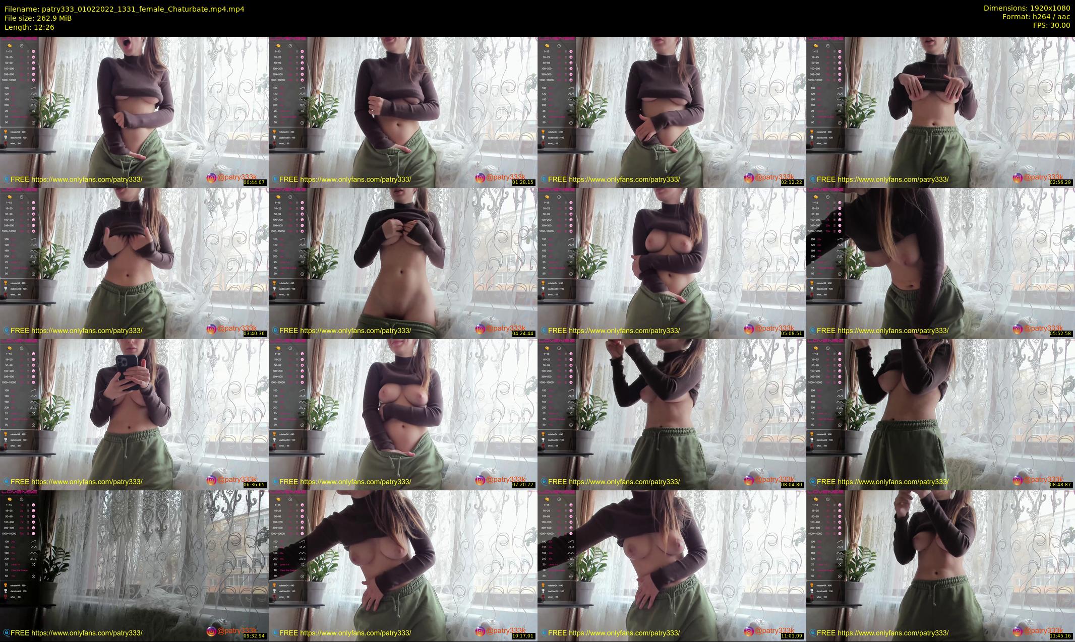 patry333 — 13 minute Chaturbate female cam show recording, 1080p, Feb 1, 2022
