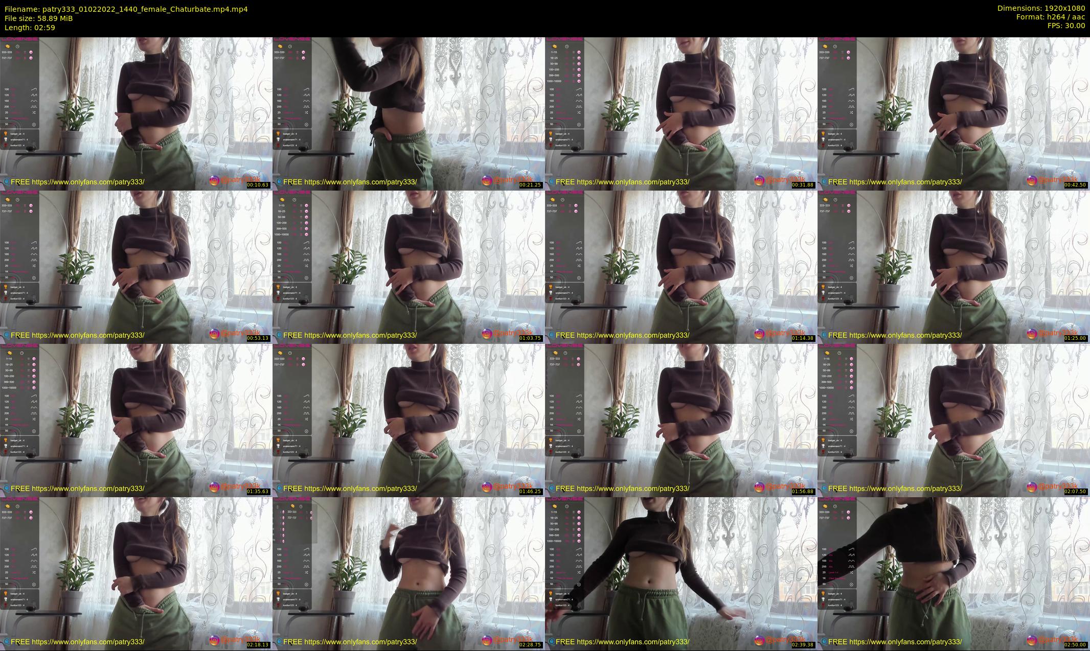 patry333 — 3 minute Chaturbate female cam show recording, 1080p, Feb 1, 2022