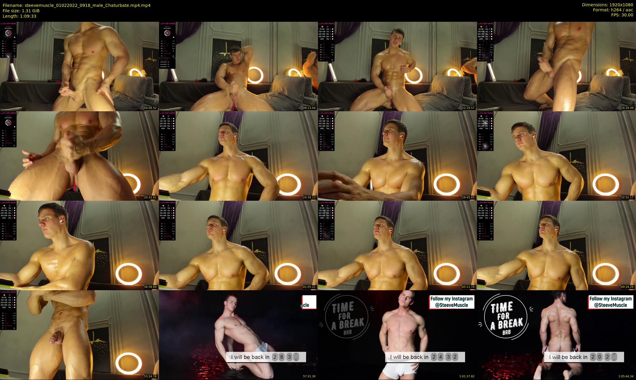 steevemuscle — 70 minute Chaturbate male cam show recording, 1080p, Feb 1, 2022