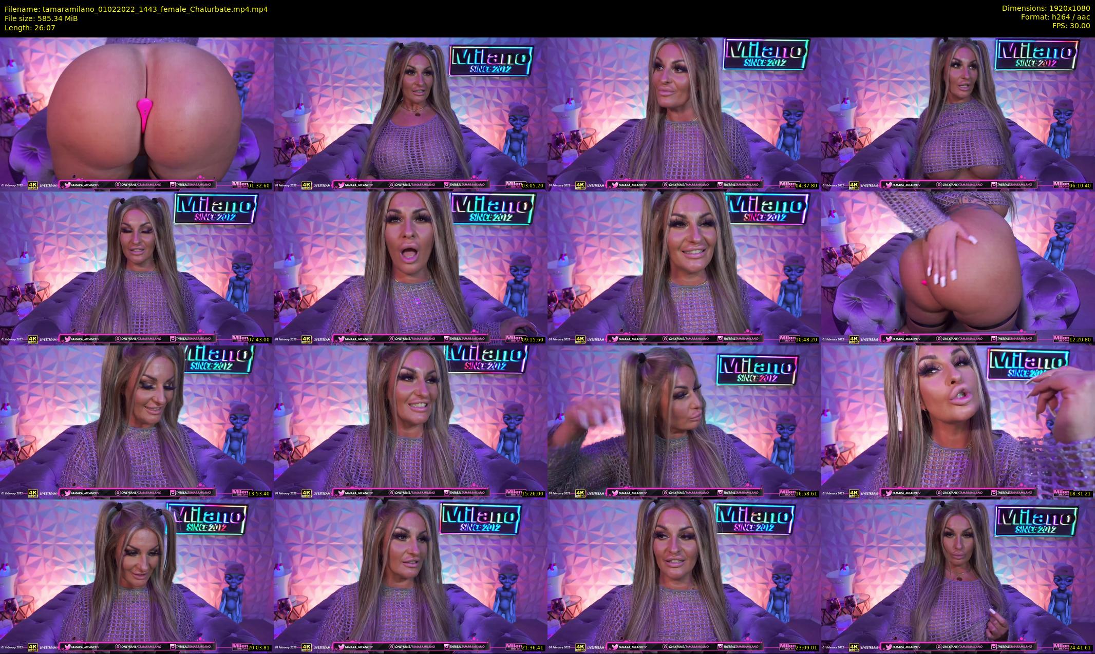 tamaramilano — 27 minute Chaturbate female cam show recording, 1080p, Feb 1, 2022