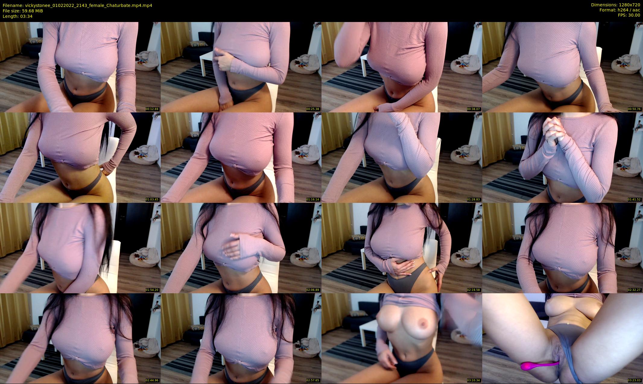 vickystonee — 4 minute Chaturbate female cam show recording, 720p, Feb 1, 2022