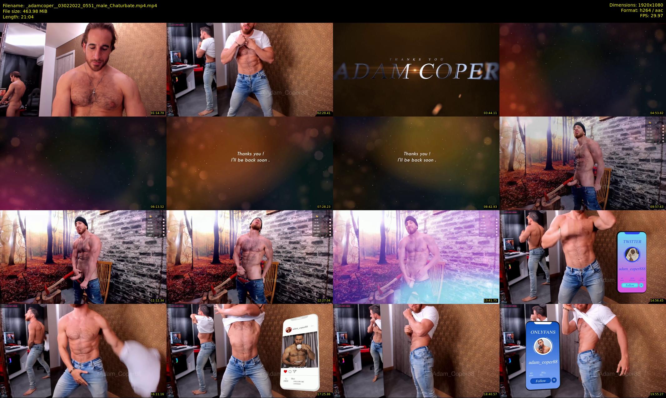 _adamcoper_ — 22 minute Chaturbate male cam show recording, 1080p, Feb 3, 2022