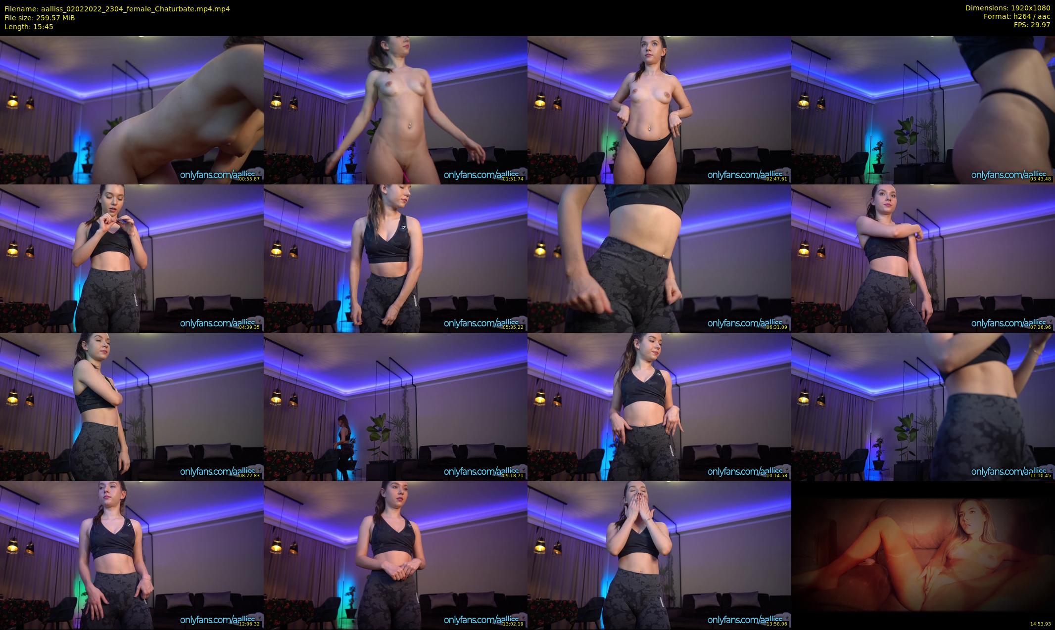 aalliss — 16 minute Chaturbate female cam show recording, 1080p, Feb 2, 2022