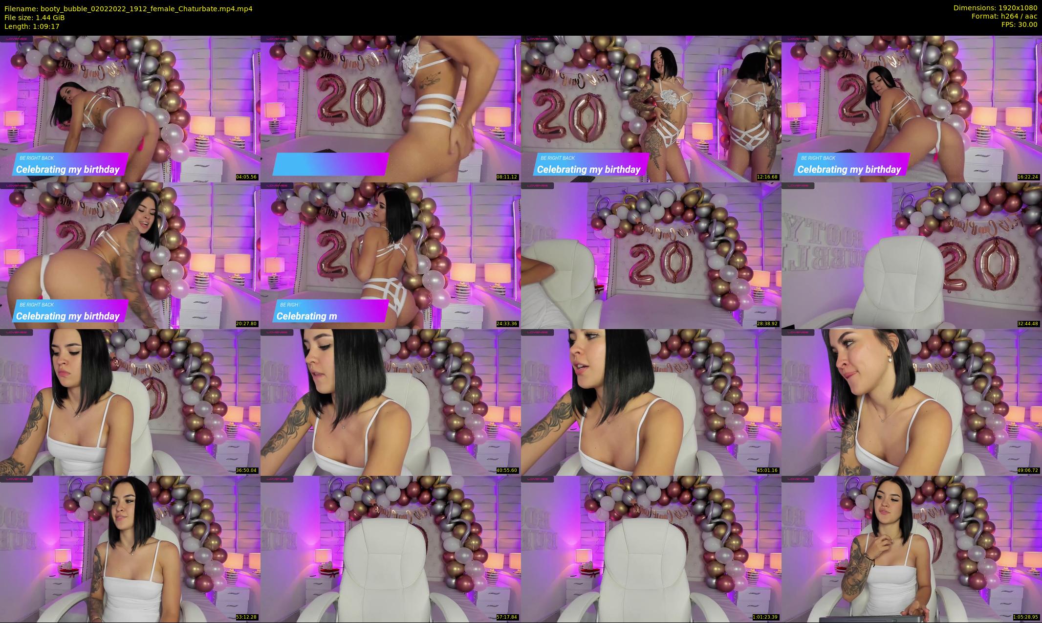 booty_bubble — 70 minute Chaturbate female cam show recording, 1080p, Feb 2, 2022