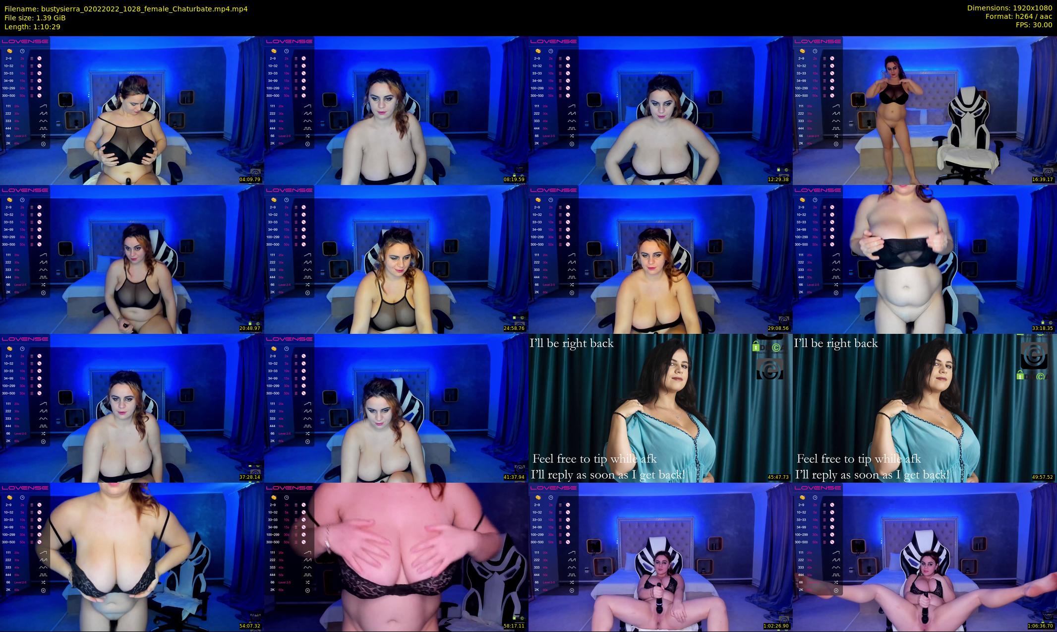 bustysierra — 71 minute Chaturbate female cam show recording, 1080p, Feb 2, 2022