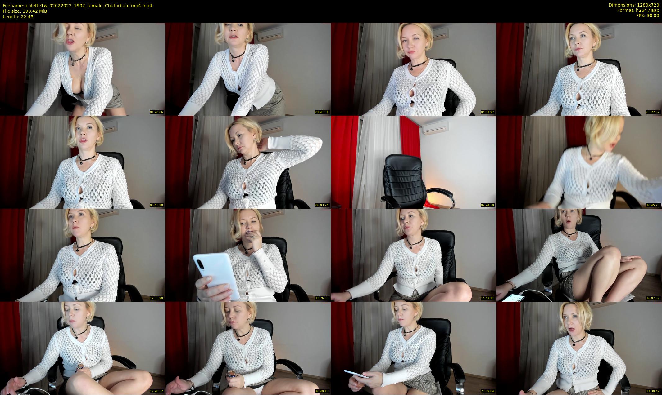 colette1w — 23 minute Chaturbate female cam show recording, 720p, Feb 2, 2022