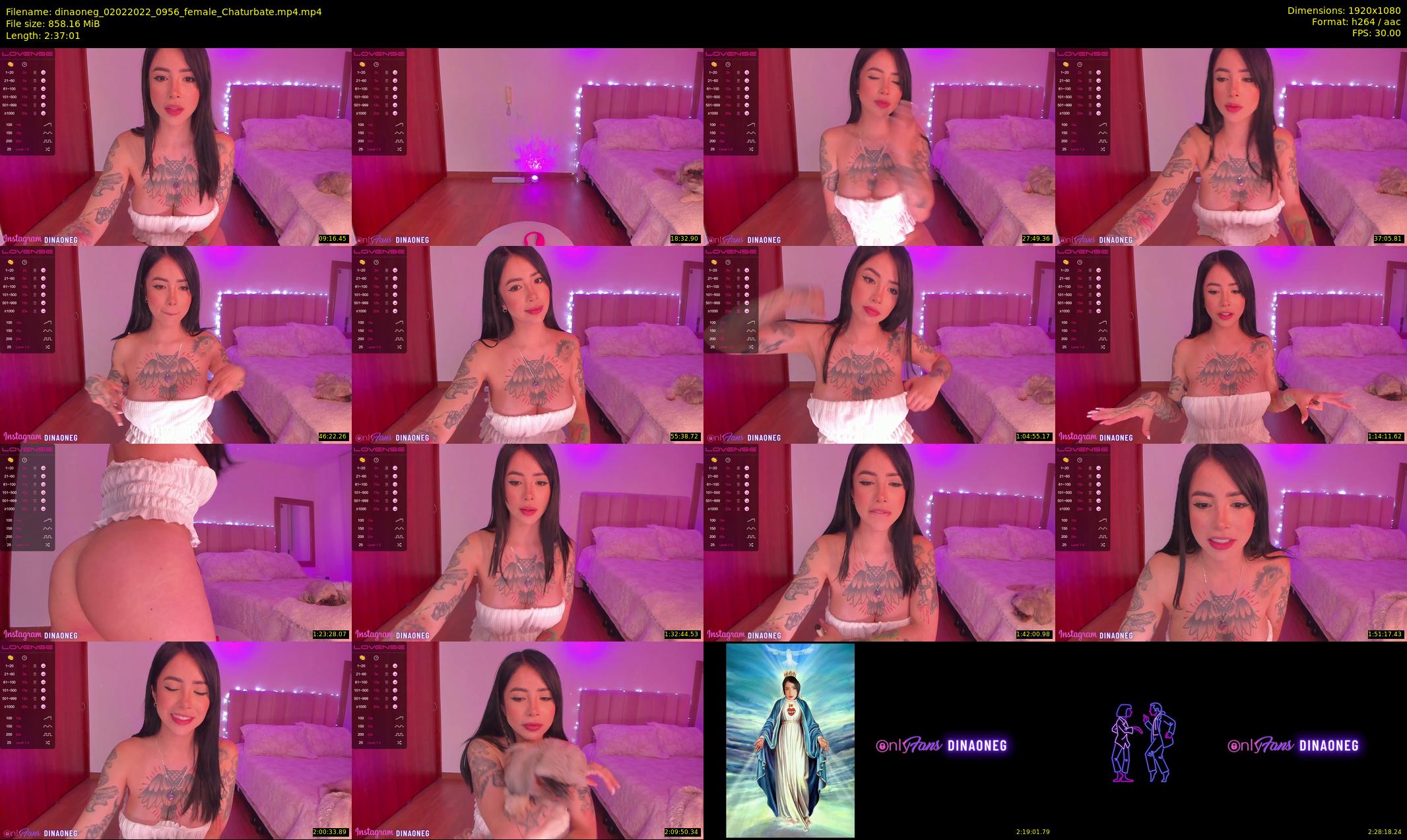 dinaoneg — 158 minute Chaturbate female cam show recording, 1080p, Feb 2, 2022