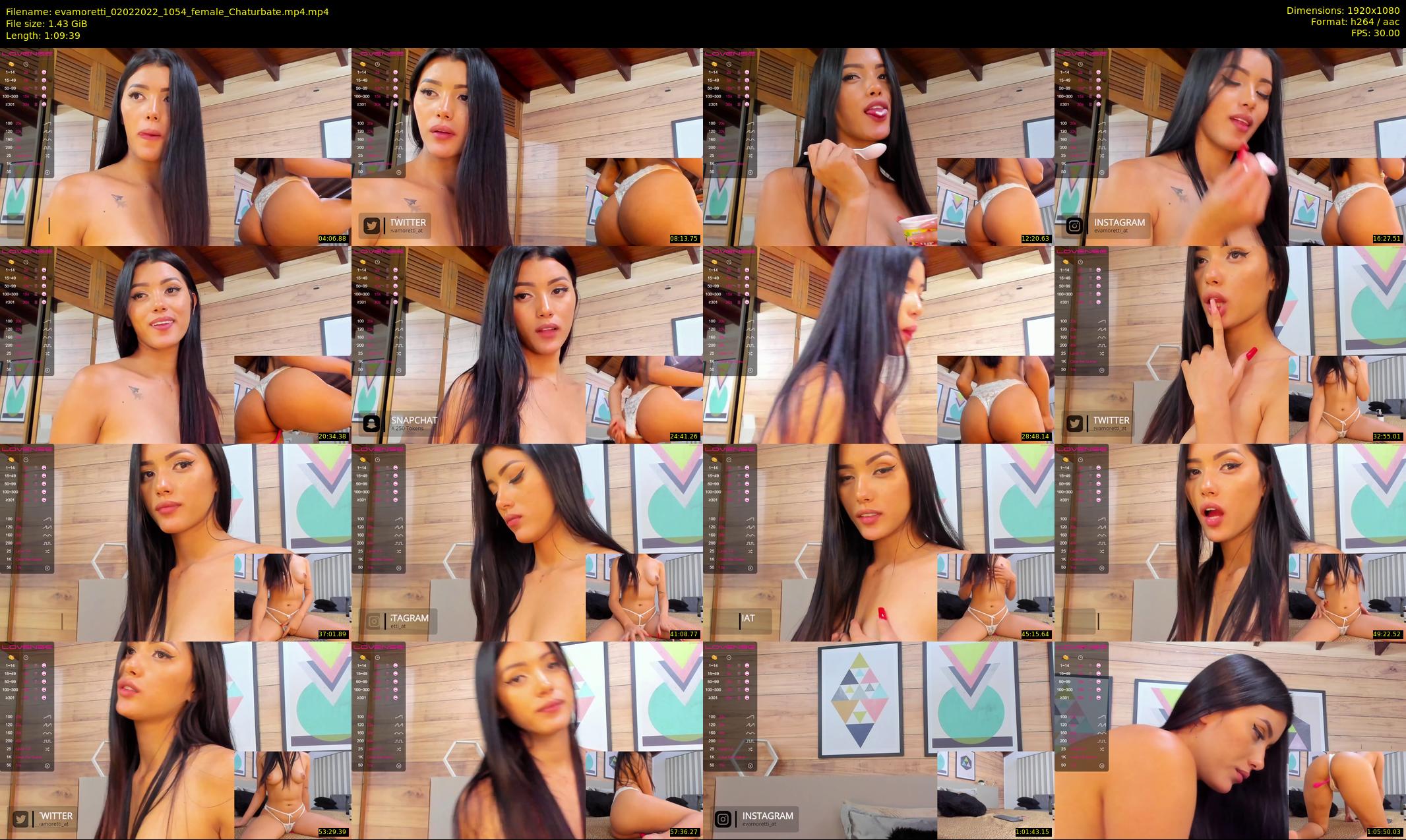 evamoretti — 70 minute Chaturbate female cam show recording, 1080p, Feb 2, 2022