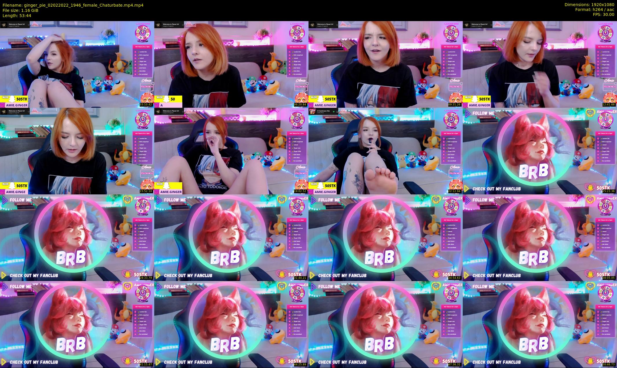 ginger_pie — 54 minute Chaturbate female cam show recording, 1080p, Feb 2, 2022