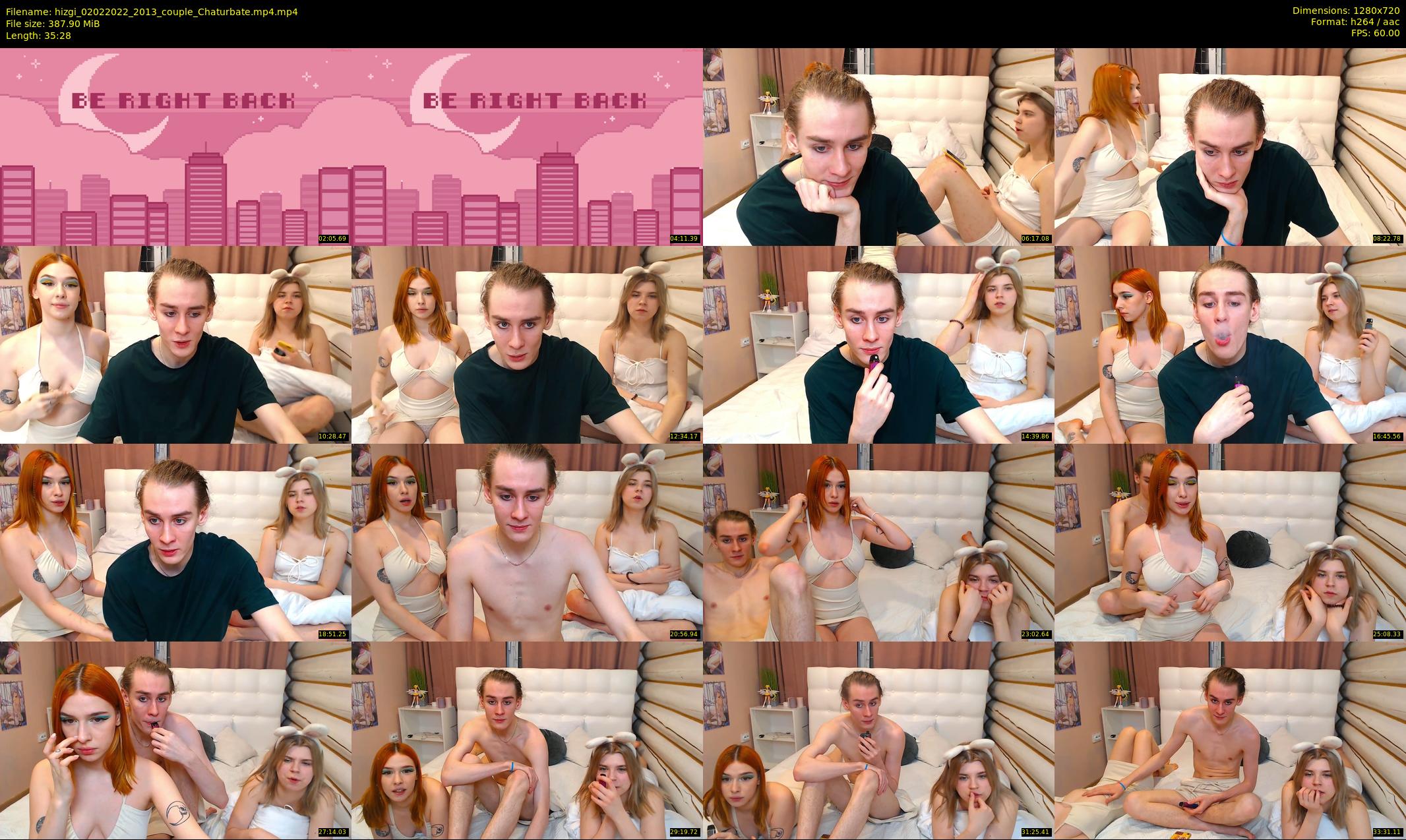 hizgi — 36 minute Chaturbate couple cam show recording, 720p, Feb 2, 2022