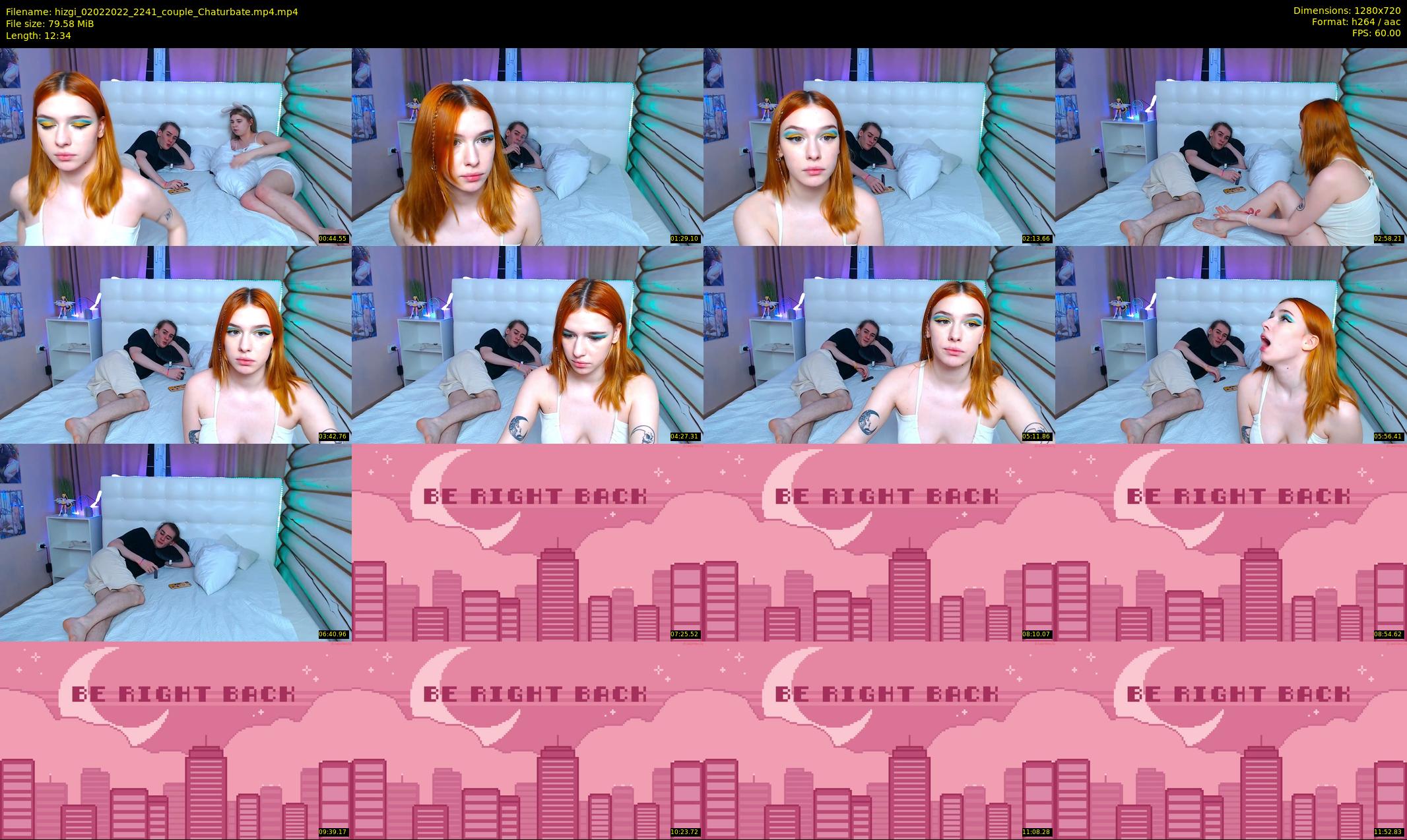 hizgi — 13 minute Chaturbate couple cam show recording, 720p, Feb 2, 2022